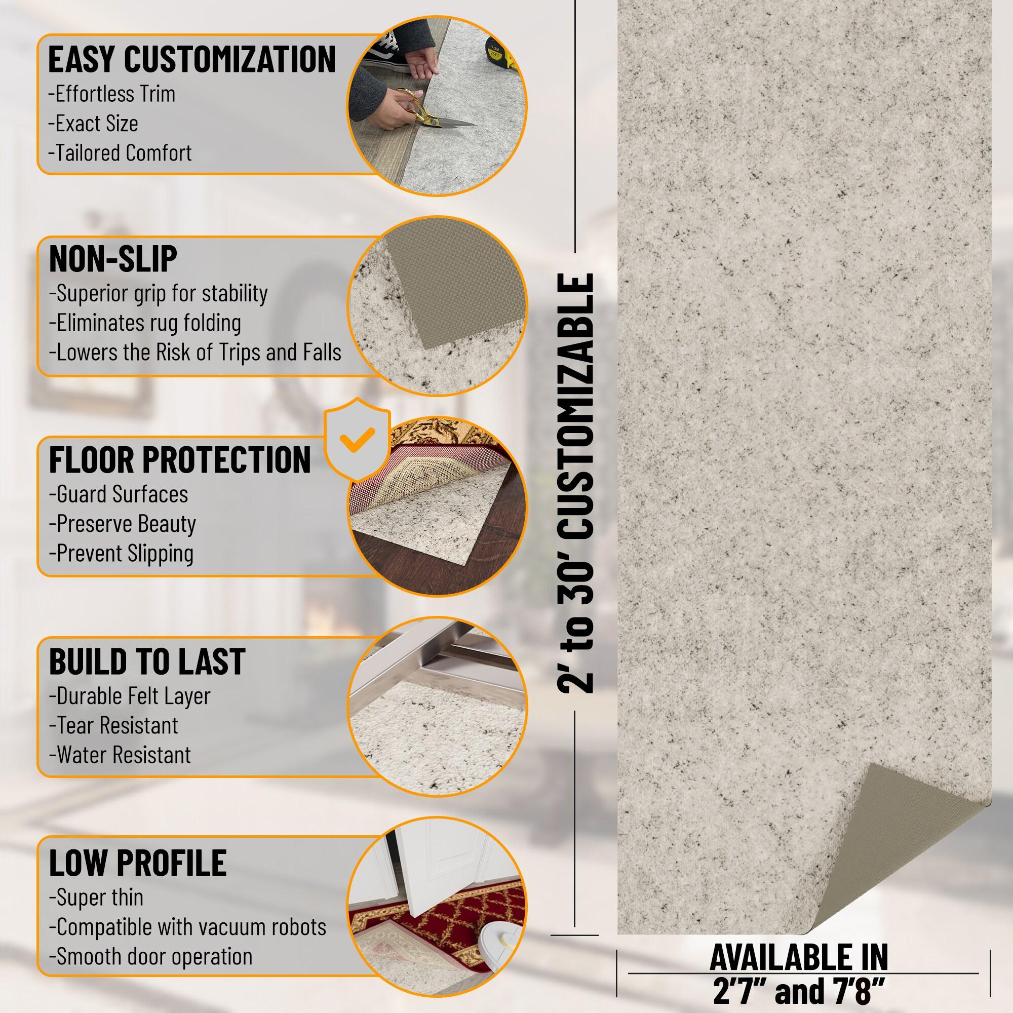 Ottomanson Non Slip Rug Pad Grip 1/8 Thick, Protection for Any Flooring Surface, Beige & Reviews | Wayfair