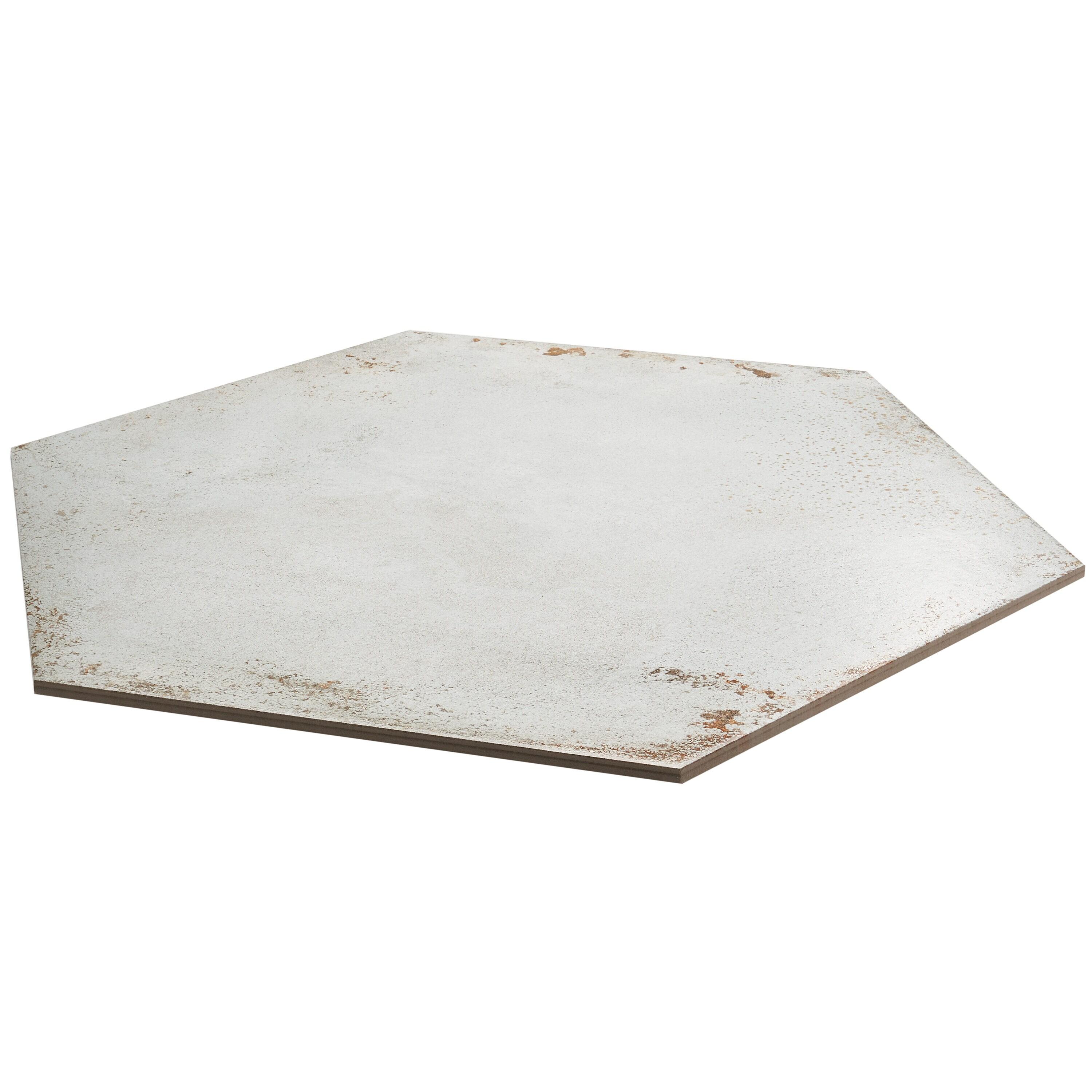 Angela Harris Fuller 20" Hex Porcelain Metallic Look Floor and Wall Tile