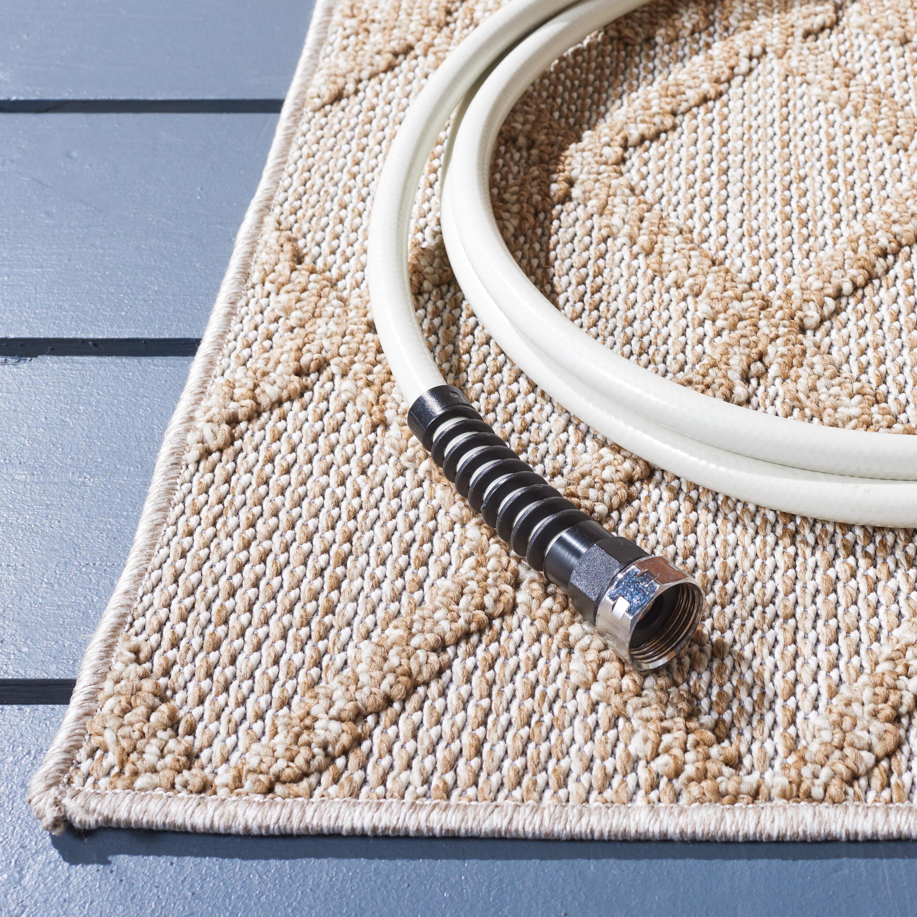 Global GLB206 Power Loomed Indoor/Outdoor Area Rug - Beige/Brown - 9'x12' - Safavieh