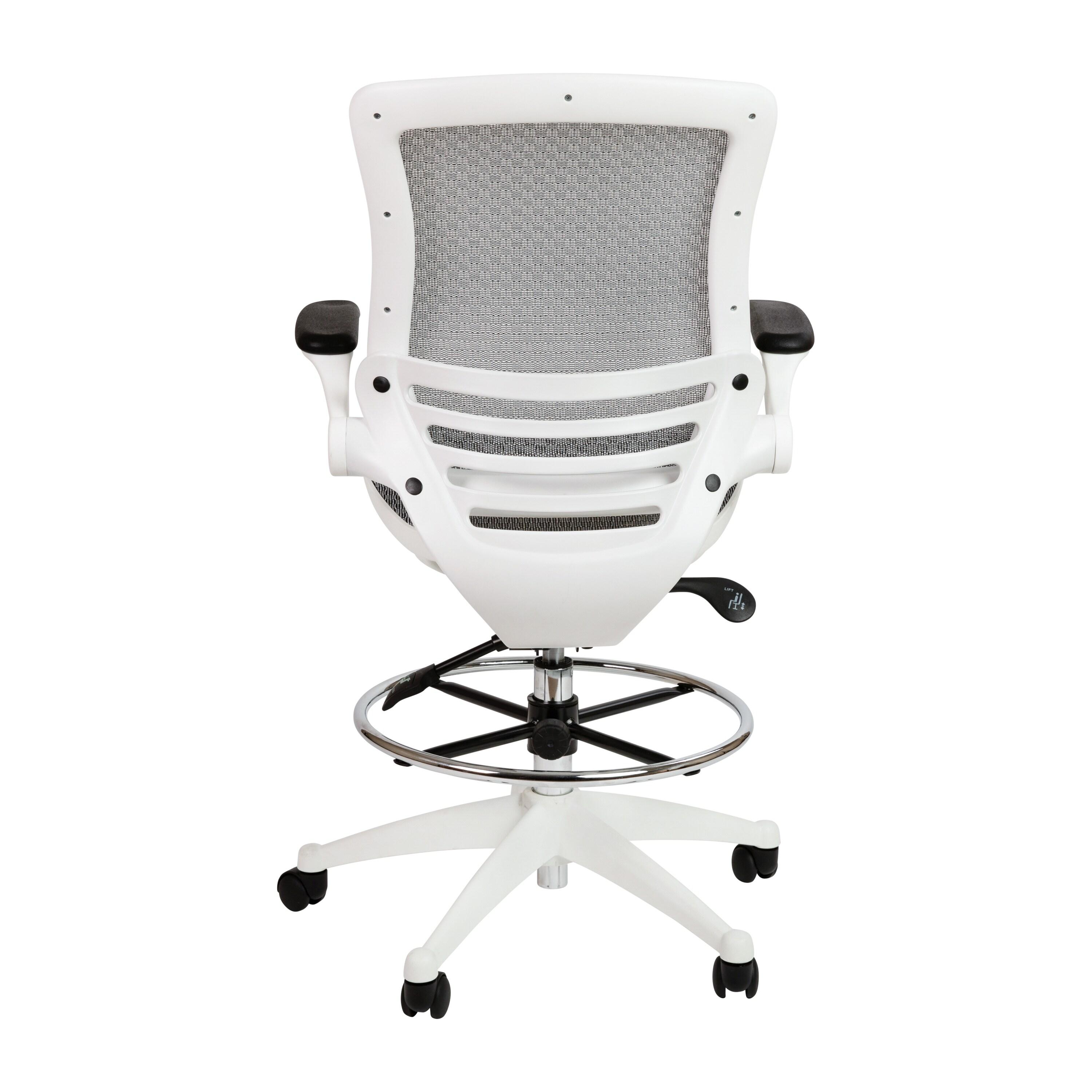Flash Furniture Mignone Mid-Back Transparent Mesh Office Chair with Flip-Up Arms by Flash Furniture