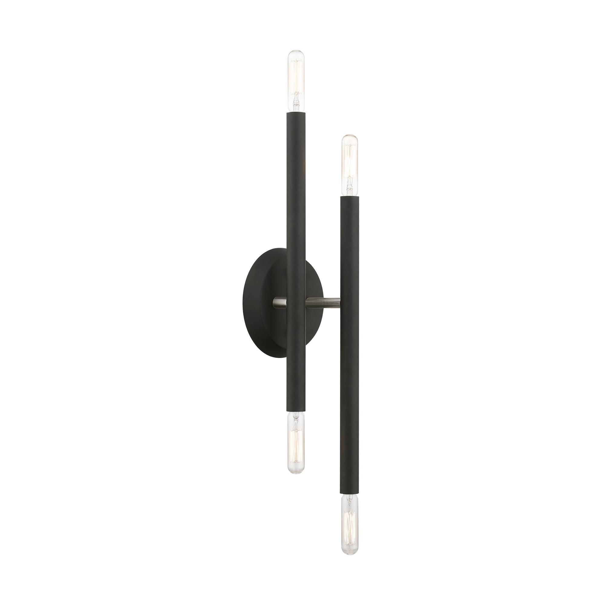 Livex Lighting Soho 4 - Light Wall Light in  Black/Brushed Nickel