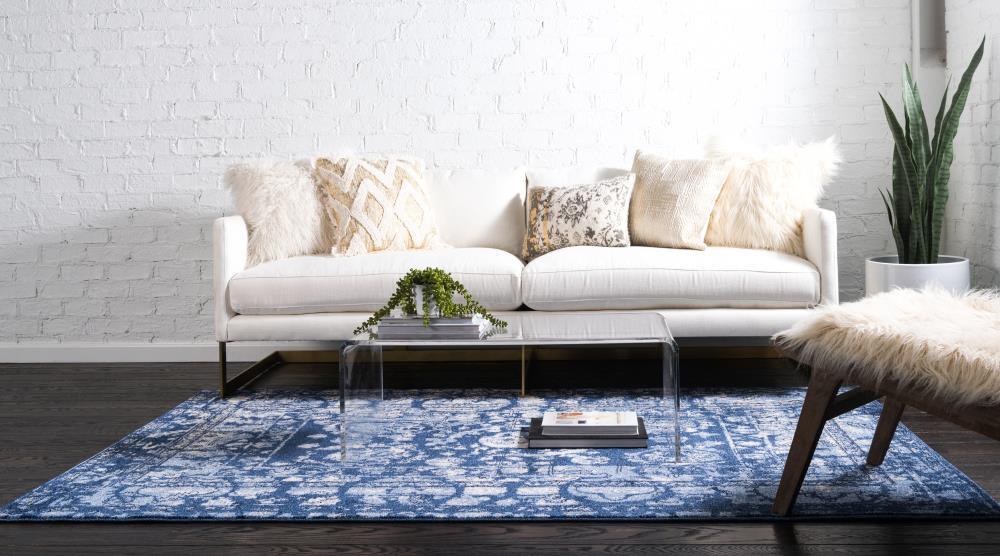 Unique Loom 3' 1 x 5' 3 Blue La Jolla Vintage Area Rug