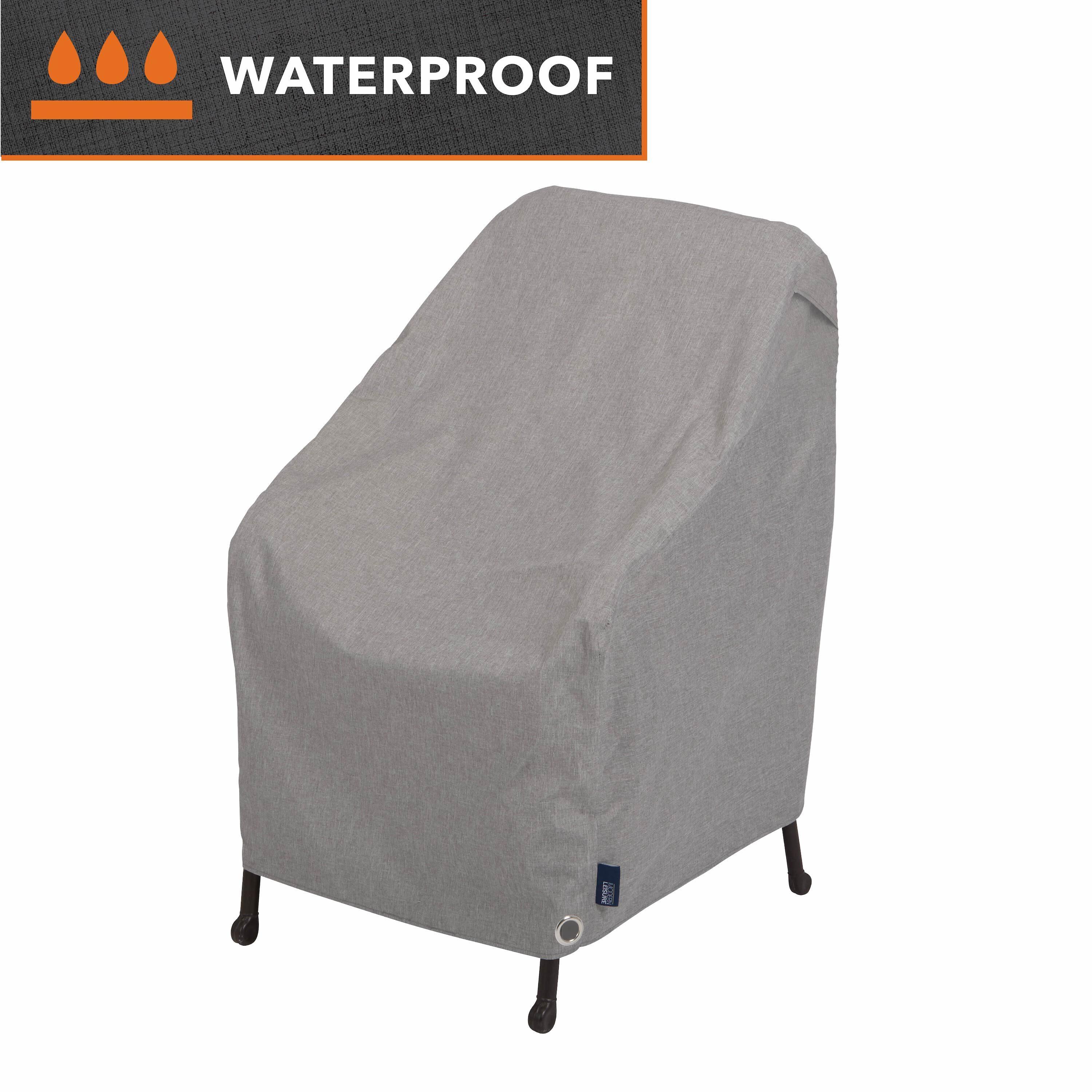 Modern Leisure Garrison Waterproof Outdoor Patio Chair Cover, 27"L x 34"W x 31"H, Gray