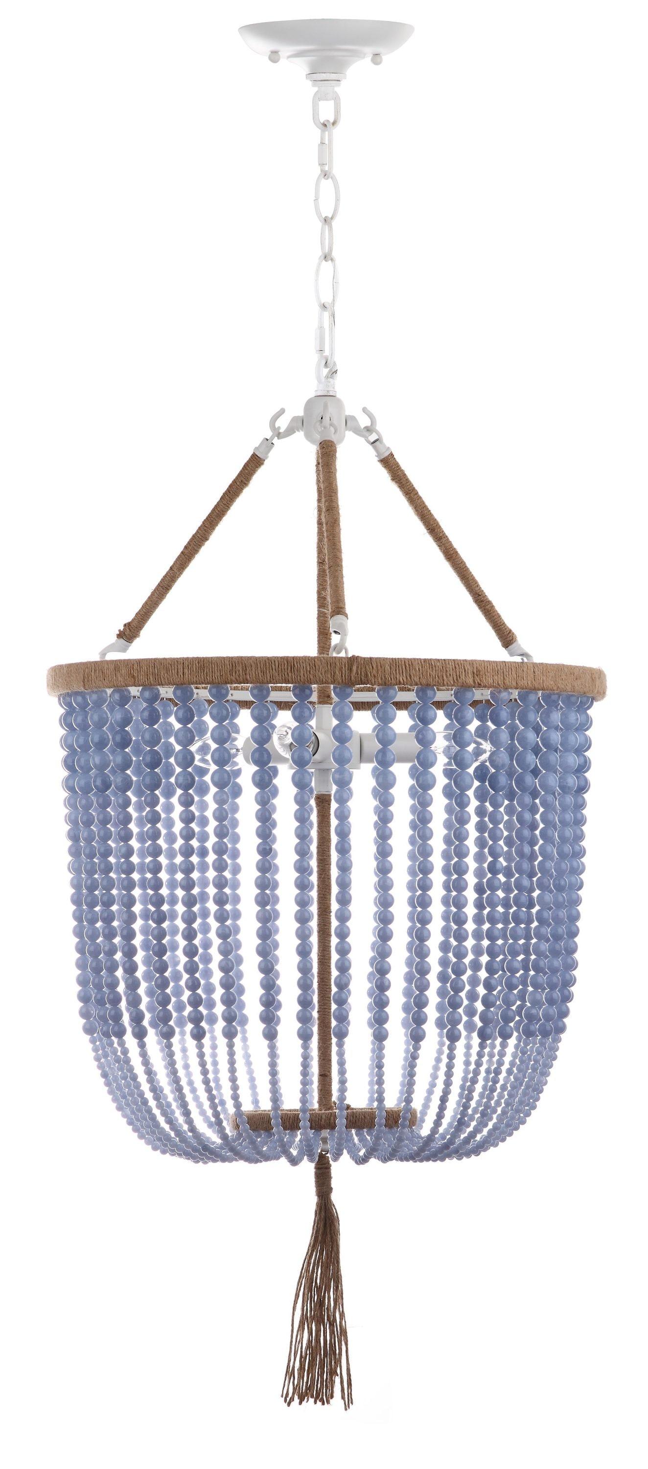 Angie Beads Pendant Lamp - LIT4476 - Blue - Safavieh