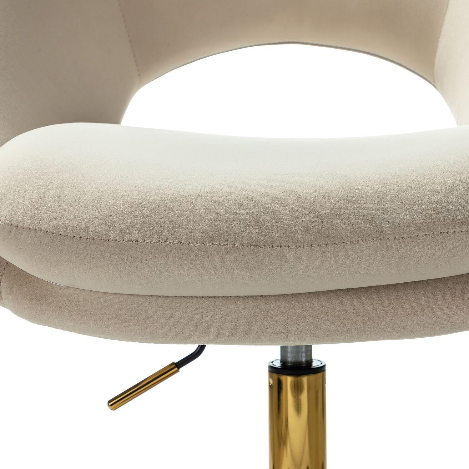 Louise Velvet Modern Task Chair with Ergonomic Design