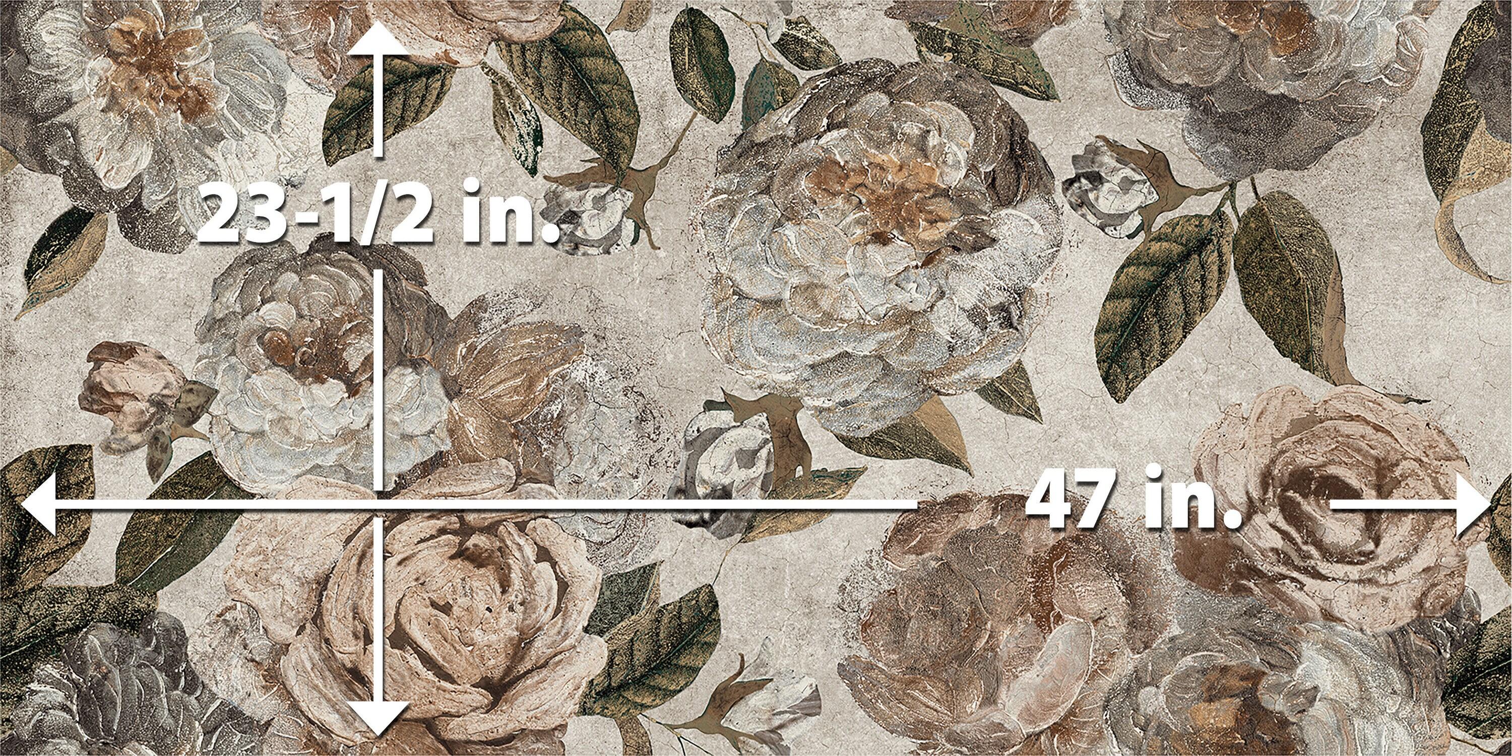 Merola Tile Parete Fiori 24" x 47" Porcelain Natural / Floral Wall & Floor Tile