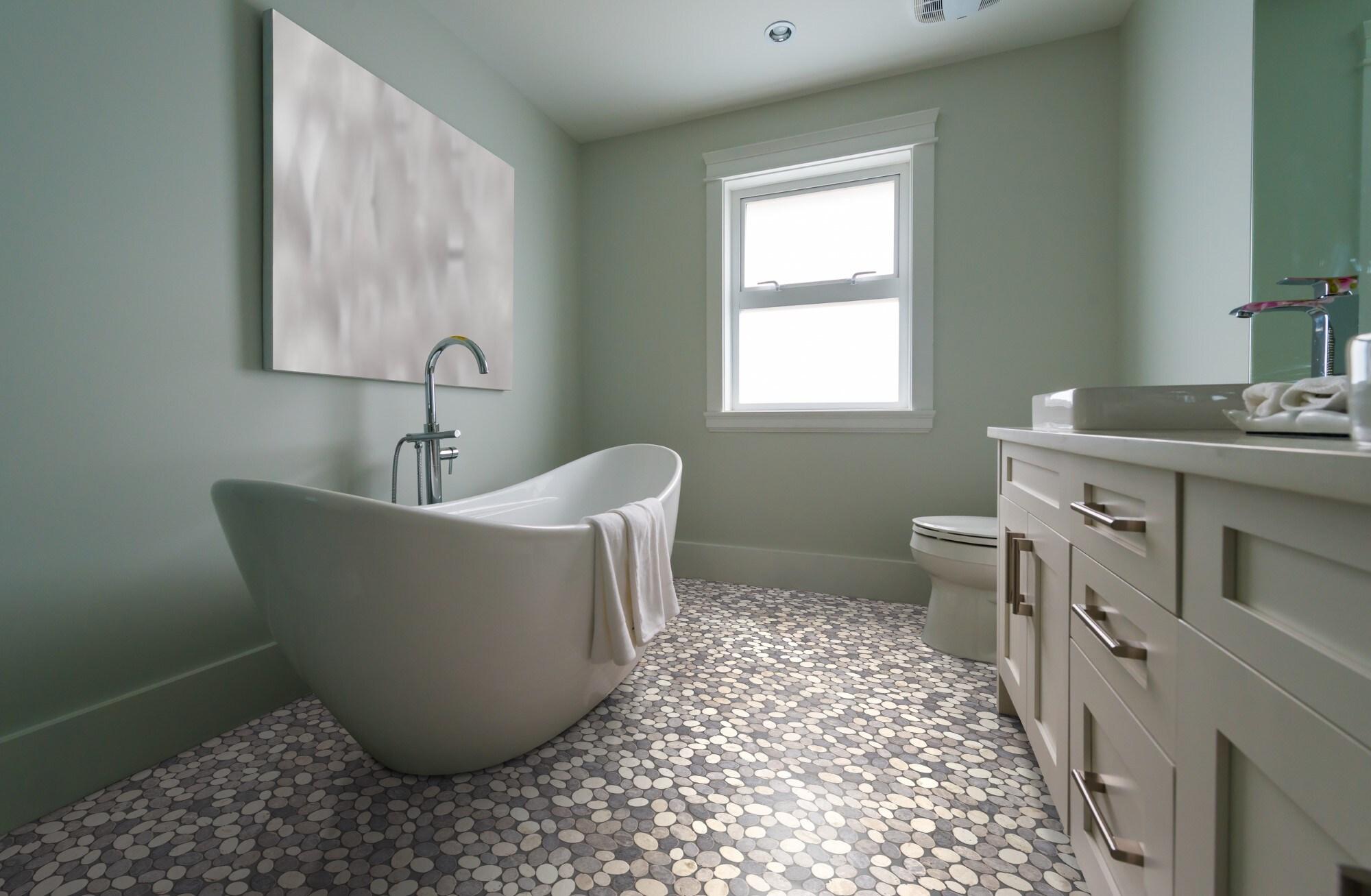 Cruz Bay Studio Natural Stone Pebbles Mosaic Wall & Floor Tile