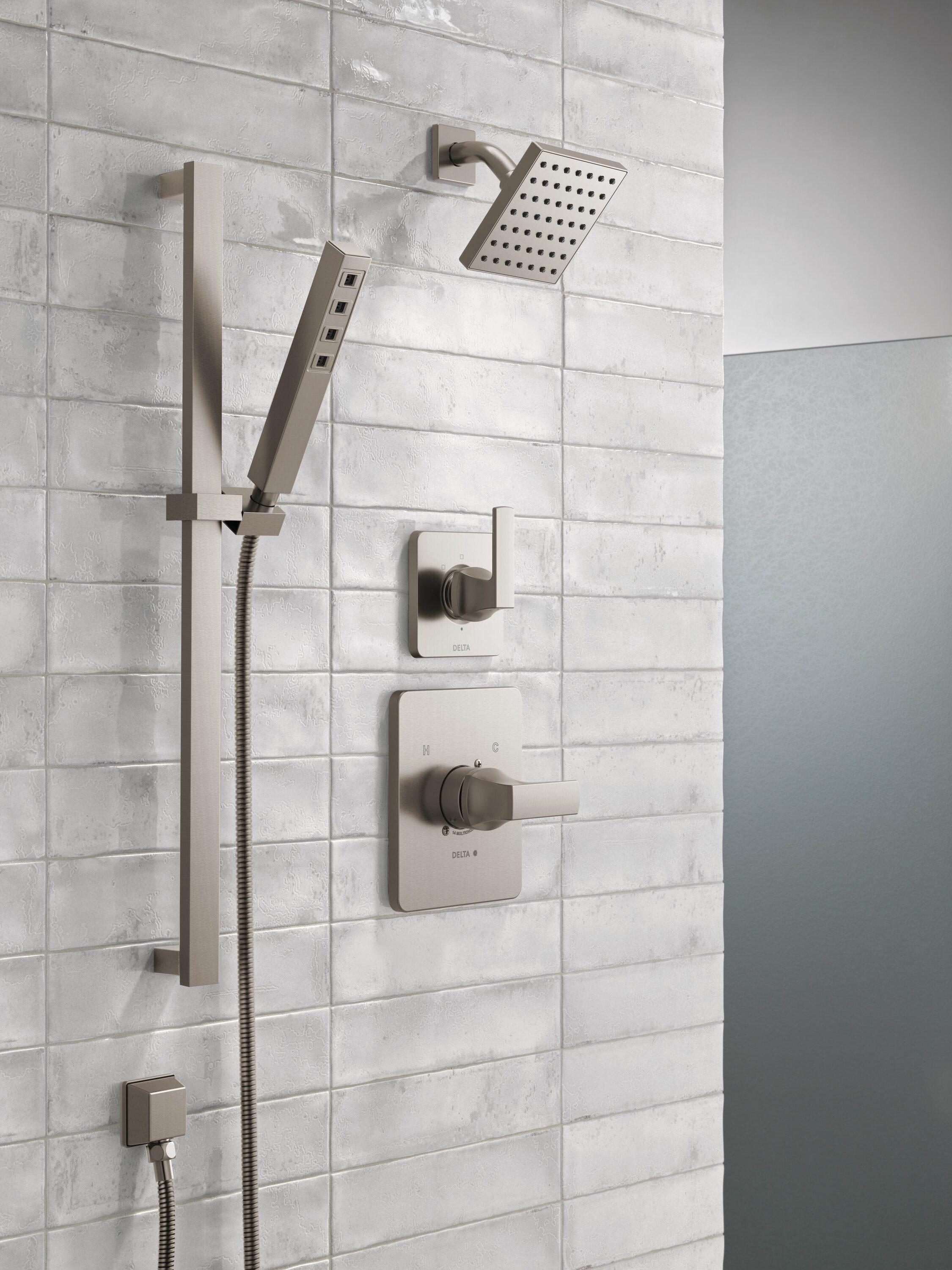 Velum Single-Function Shower Faucet Set, Valve Trim Kit, Shower Head and Handle Set