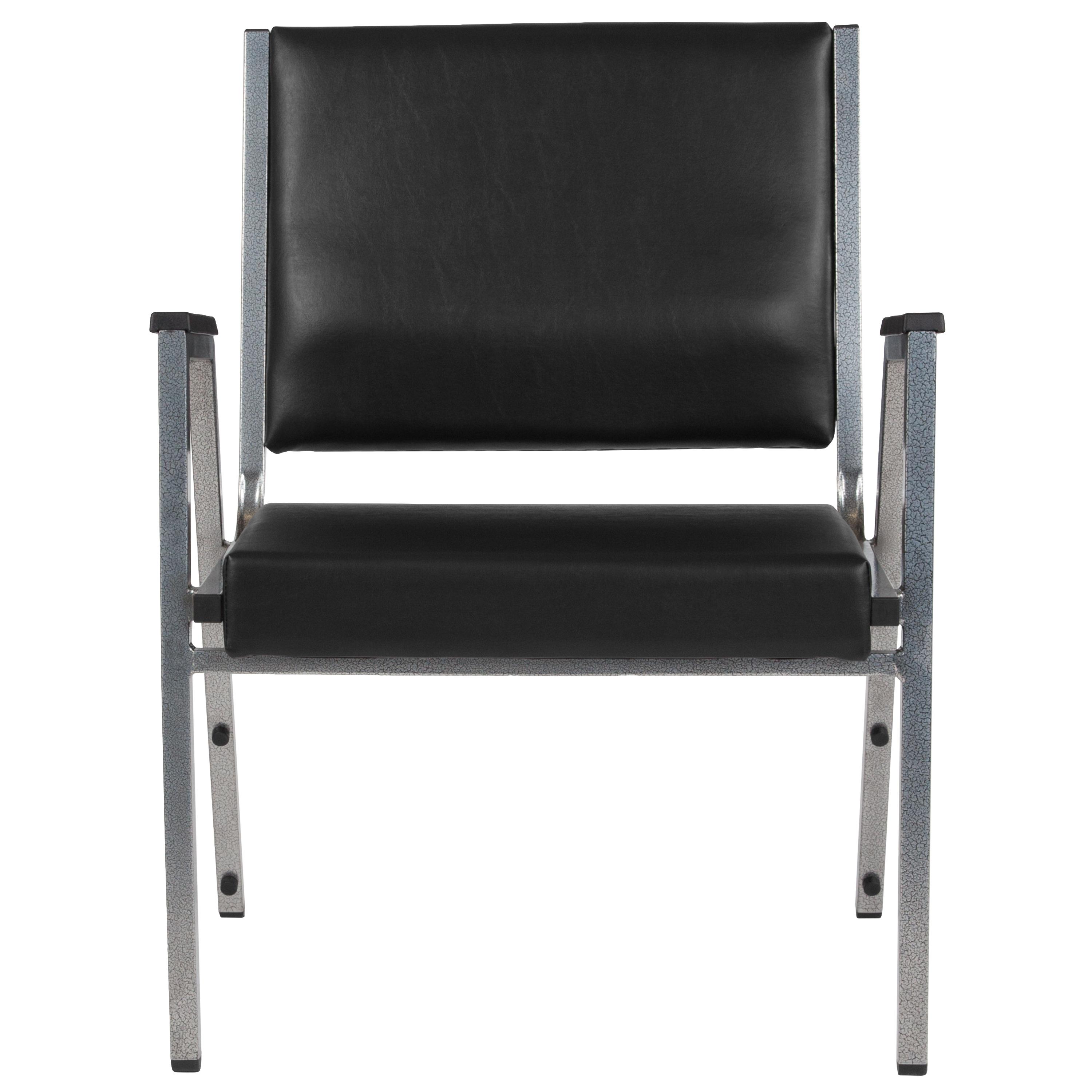 Flash Furniture HERCULES Series 1000 lb. Rated Black Antimicrobial Vinyl Bariatric Medical Reception Arm Chair