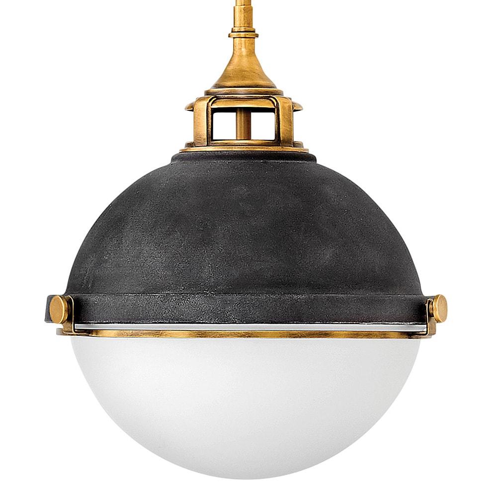 2 Light Small Pendant In Traditional-Industrial Style 13.5 Inches Wide By 14.5 Inches High-Aged Zinc Finish Hinkley Lighting 4834Dz