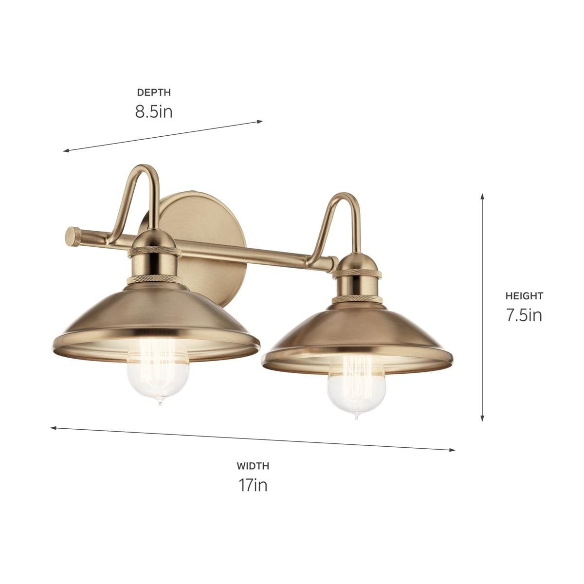 Kichler Lighting Clyde 2 - Light Vanity in  Champagne Bronze