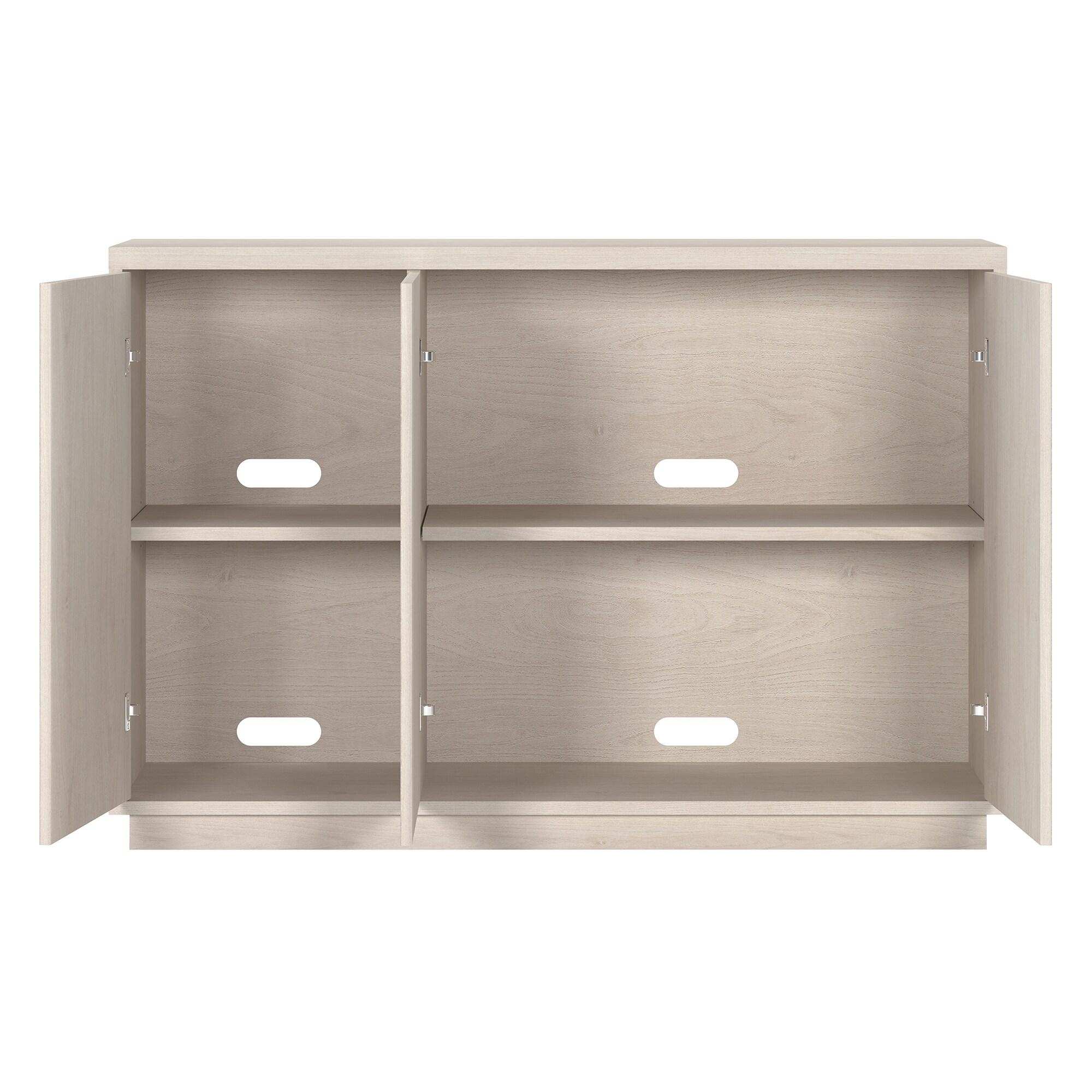 Evelyn&Zoe Alston 48" Wide Rectangular Buffet Table, Alder White
