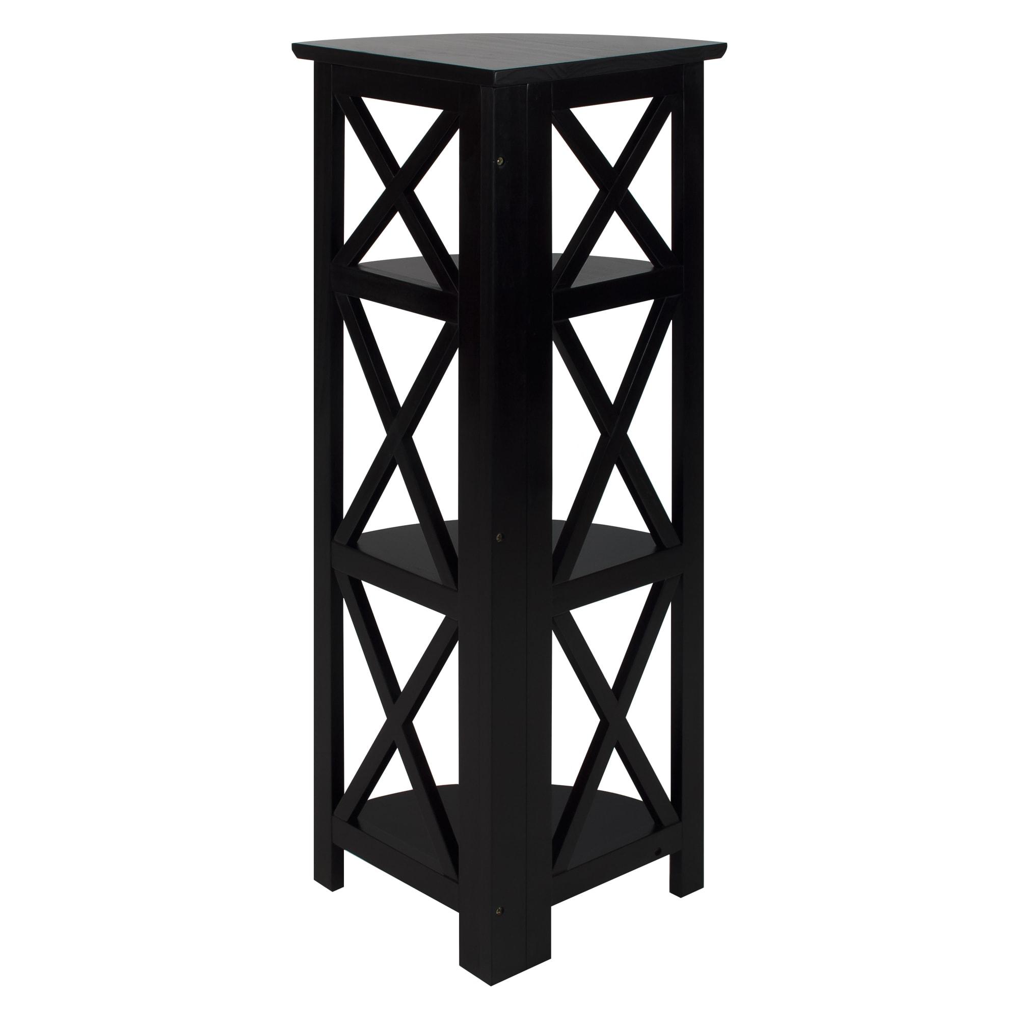 Casual Home Montego 3 Shelf Corner Folding Bookcase with Mantel Top
