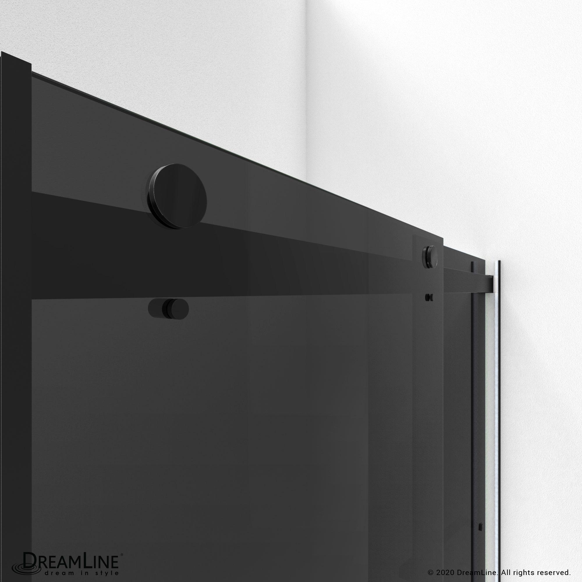 44" - 48" W 76" H Reversible Semi-Frameless Shower Door with ClearMax Technology