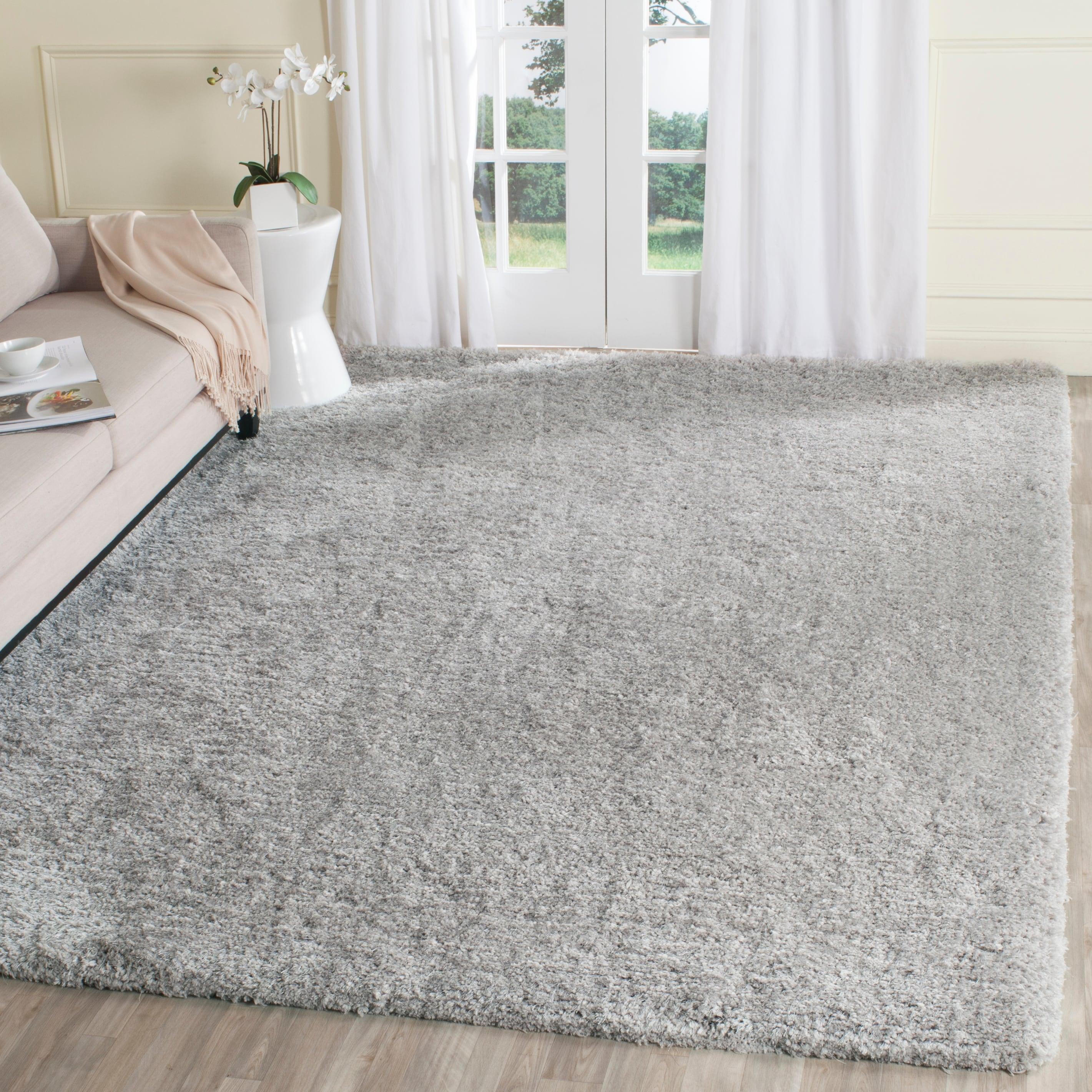 Supreme Shag SGS621 Hand Tufted Indoor Area Rug - Silver - 8'x10' - Safavieh