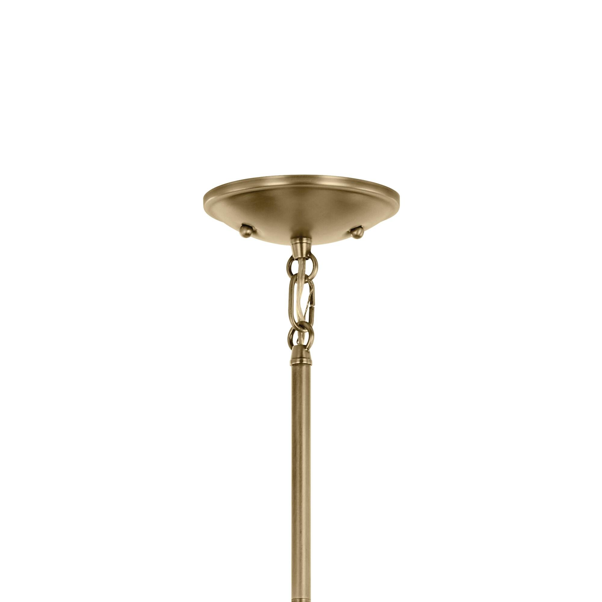 Kichler 43674 Shailene 5" Wide Mini Pendant - Natural Brass / Clear