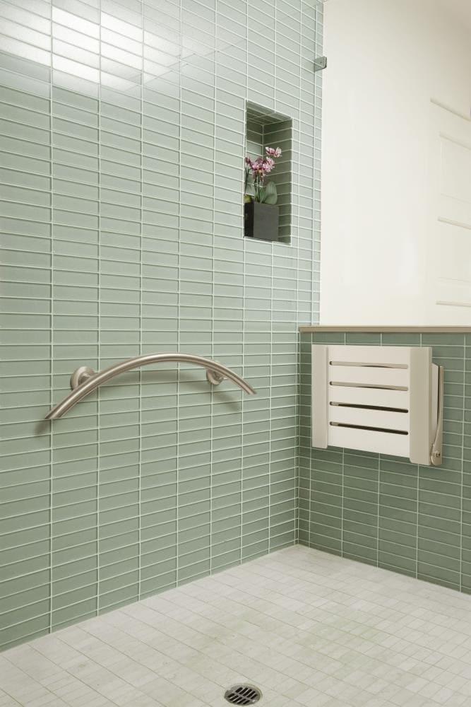 Lifestyle & Wellness Crescent Curved Wall Mount Bathroom Shower 30" Grab Bar