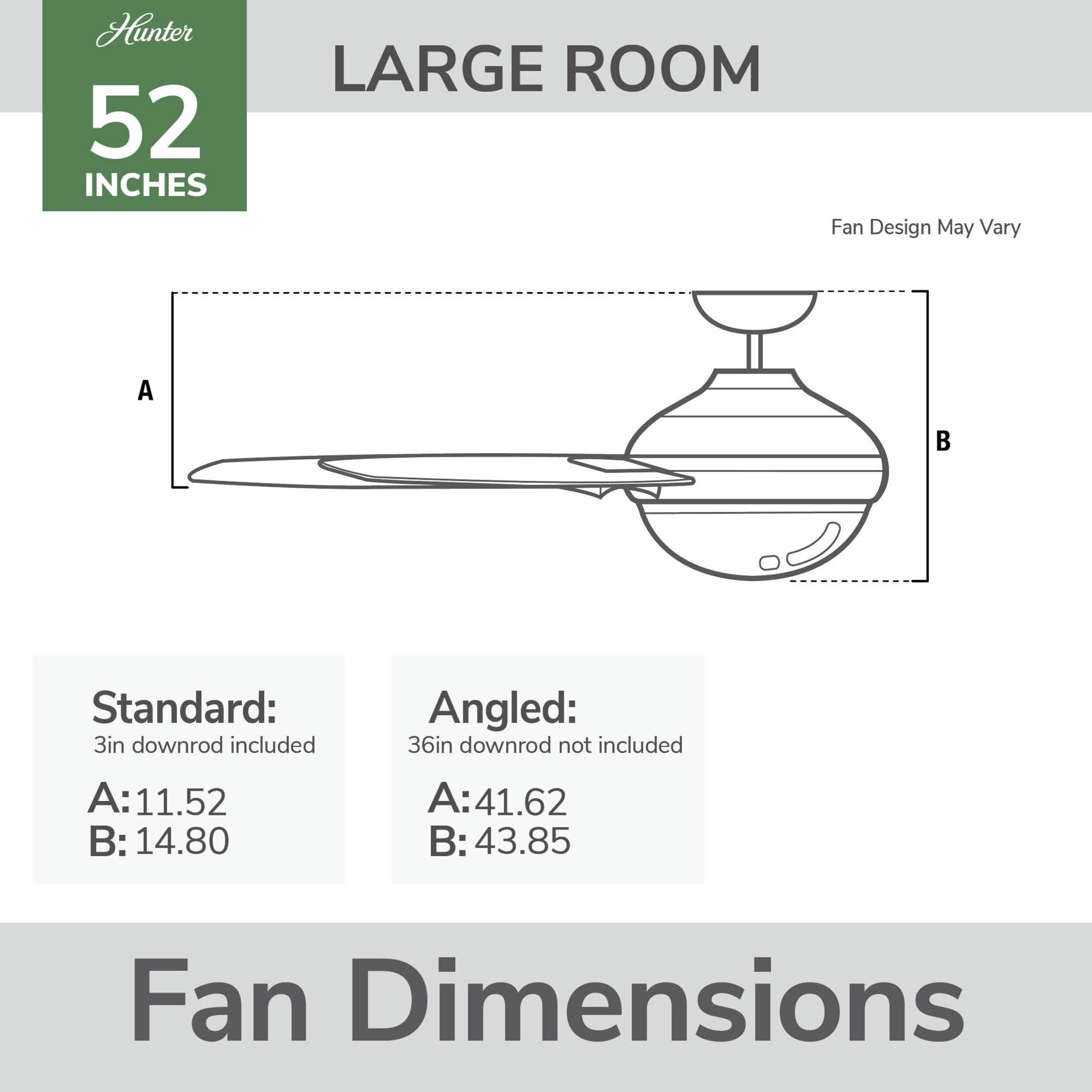 Hunter 52 Inch Fonthill ENERGY STAR® Hunterexpress Ceiling Fan With Lights And Remote