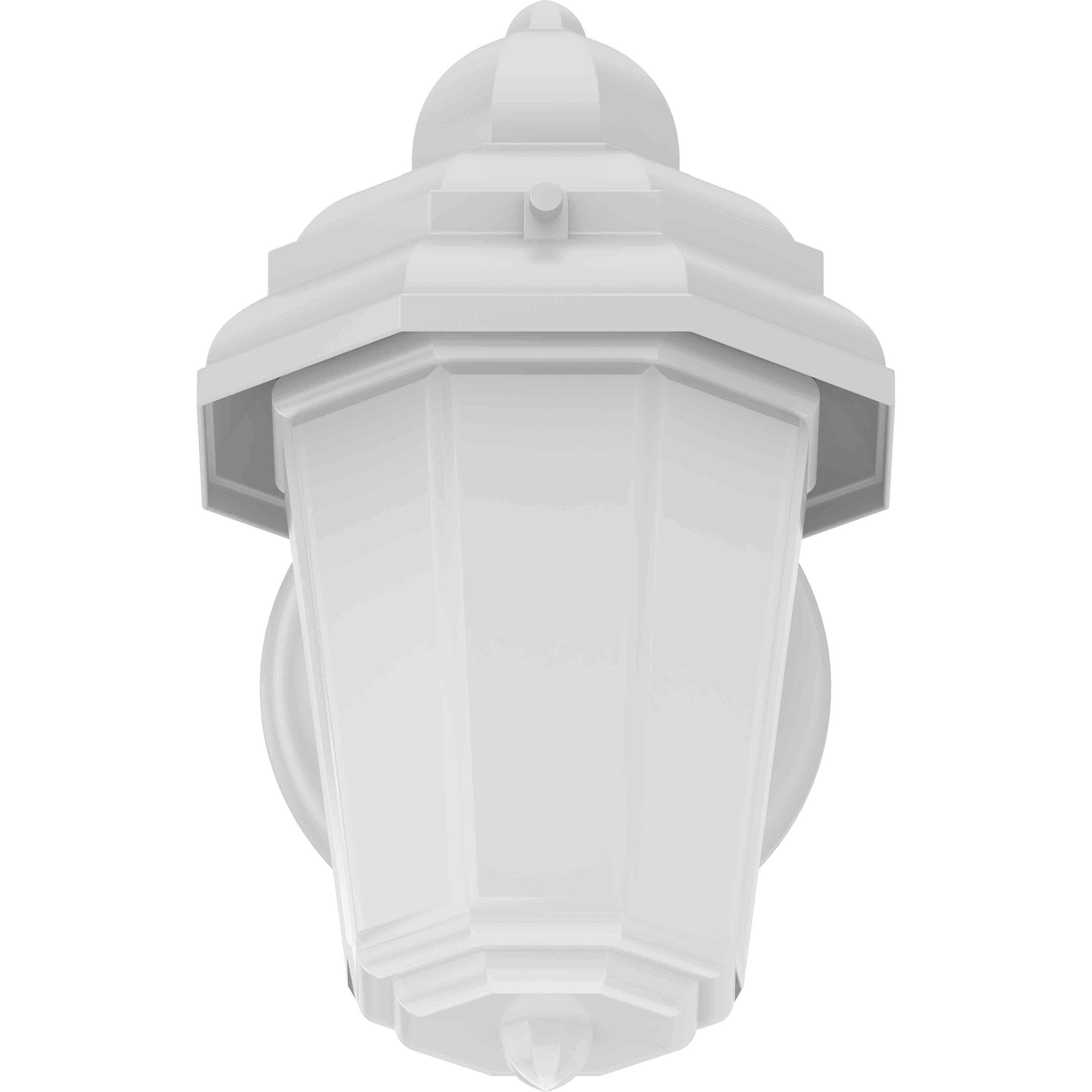 Frosted Glass & Cast Aluminum 8.75" White Outdoor Sconce