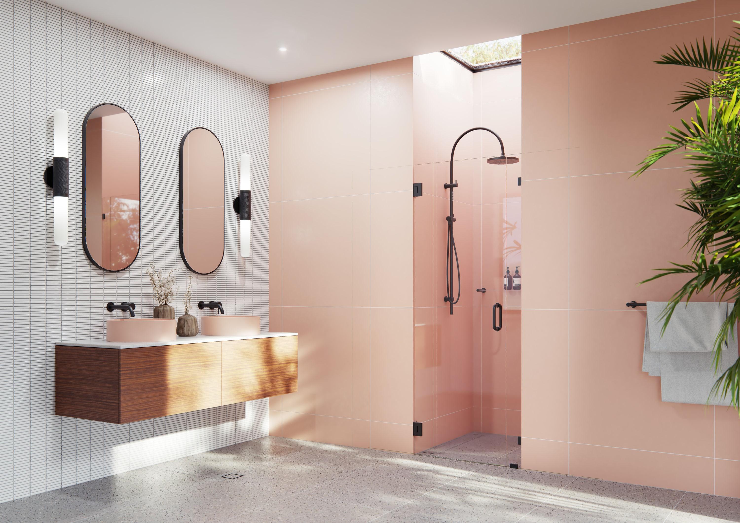 Illume 32 in. x 78 in. Fully Frameless Wall Hinge Shower Door