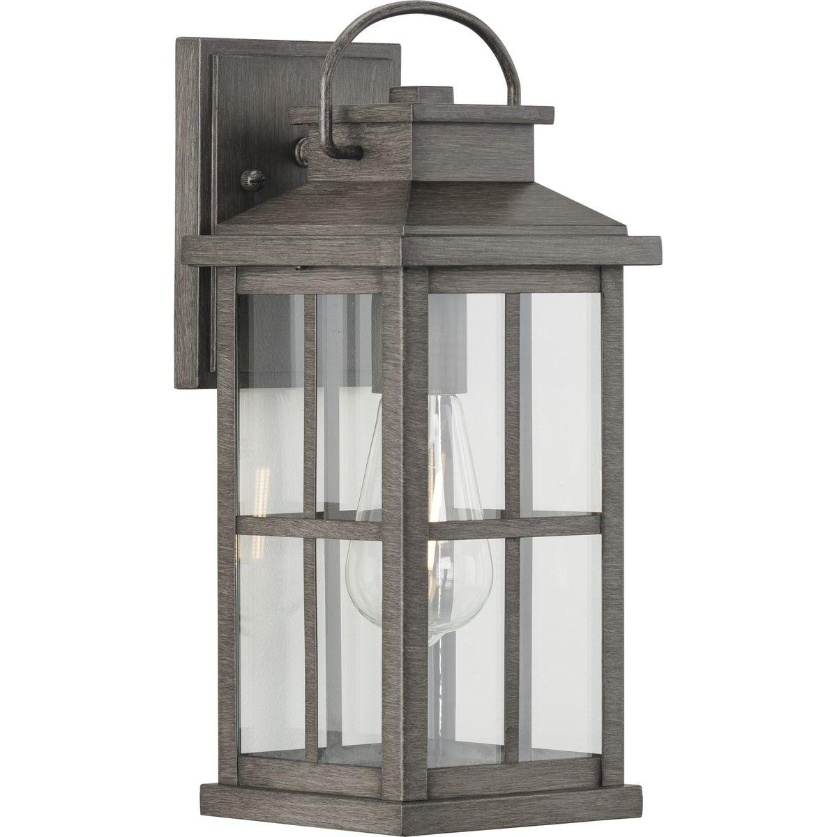 Progress Lighting Williamston 1-Light Antique Pewter Outdoor Wall Lantern with Clear Glass