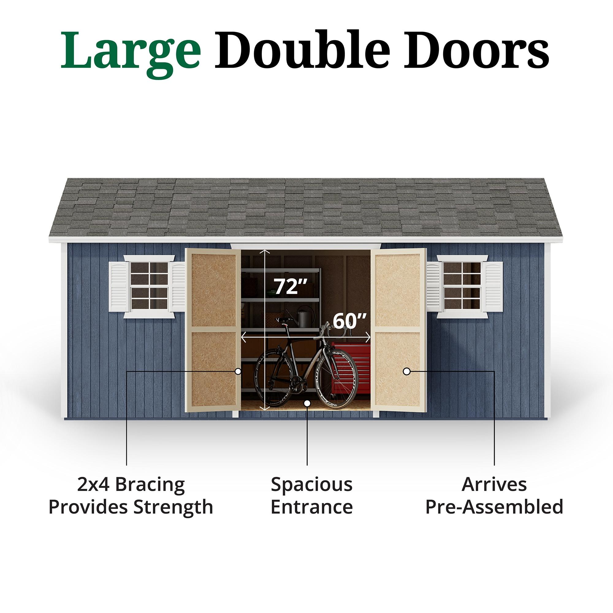Little Cottage Co. Classic Workshop Outdoor Wood Storage Shed