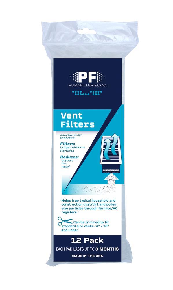 Protect Plus 6029520 12 x 4 in. Purafilter 2000 Rectangular Vent Filter - Pack of 12