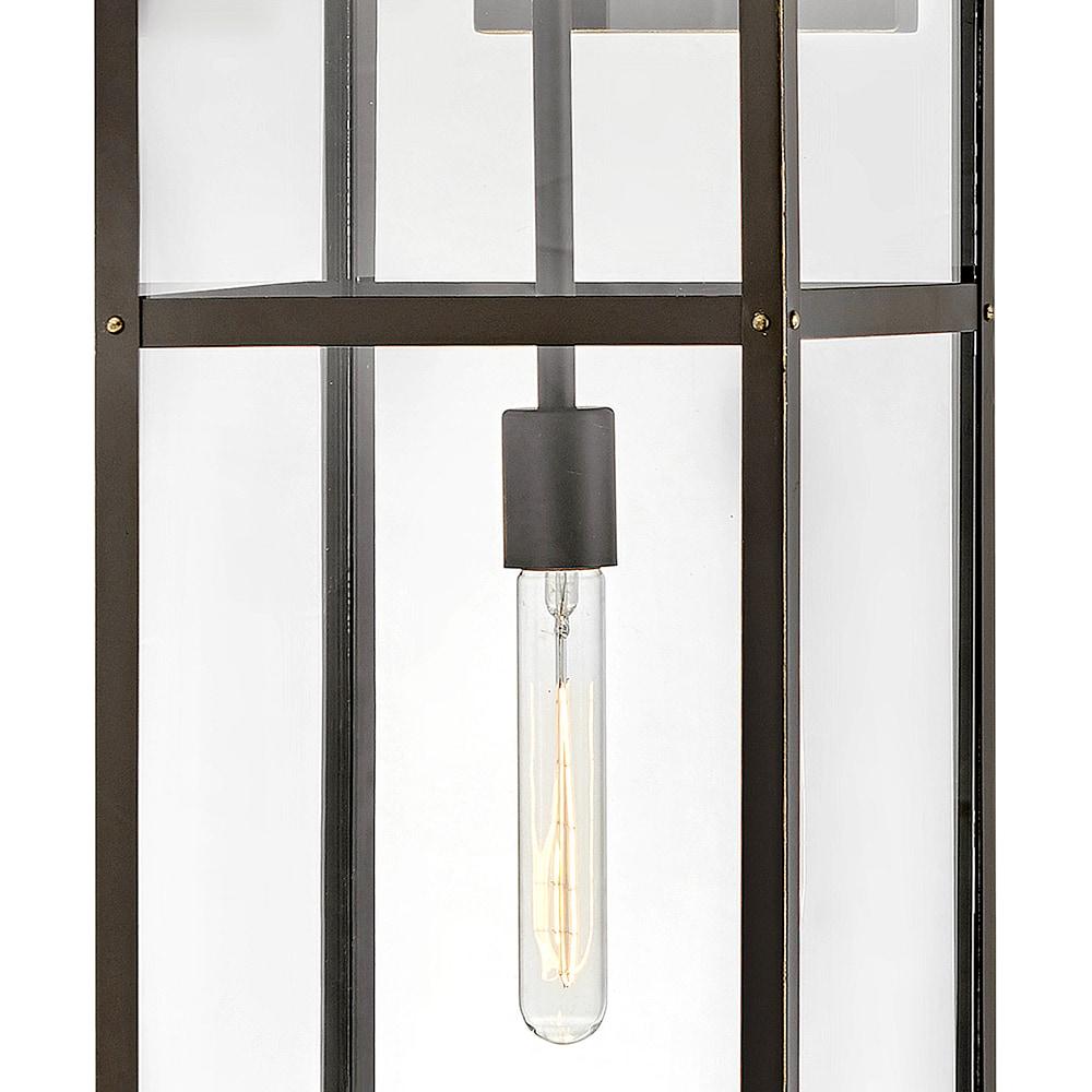 Elegant Bronze Dimmable LED Outdoor Wall Lantern with Clear Glass