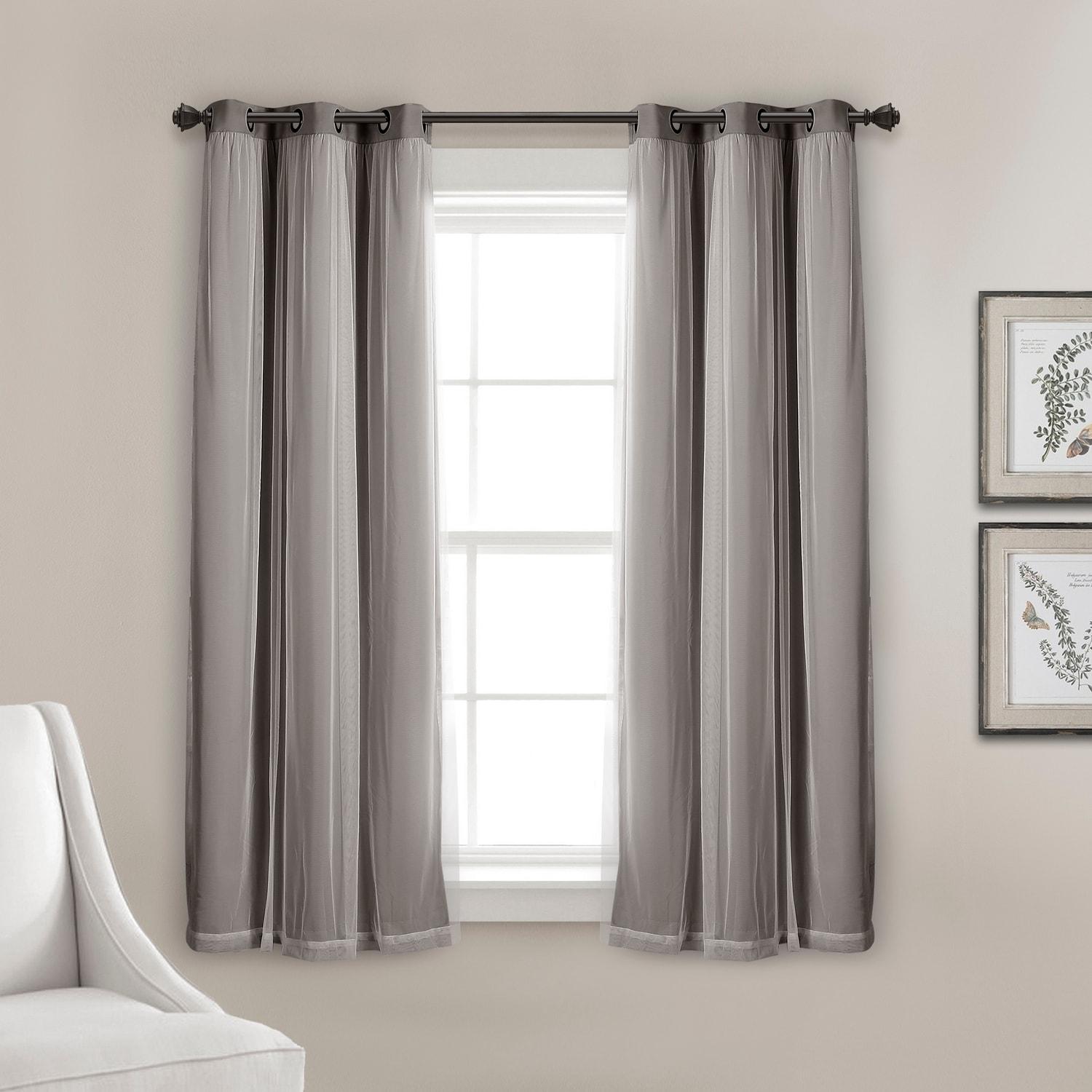 Lush Decor Polyester Blackout Curtain Pair (Set of 2)