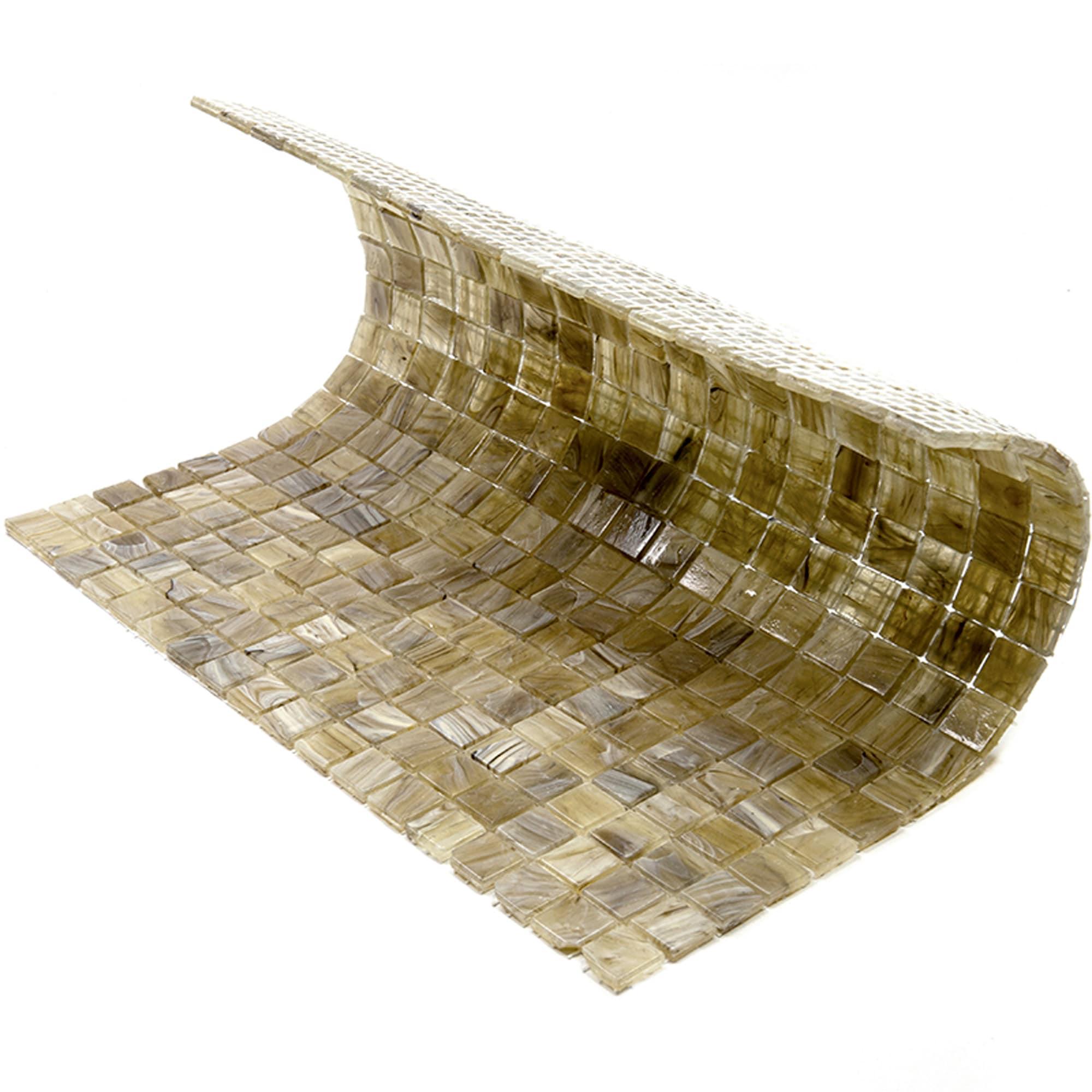 Skosh 0.6" x 0.6" Glass Grid Mosaic Wall & Floor Tile