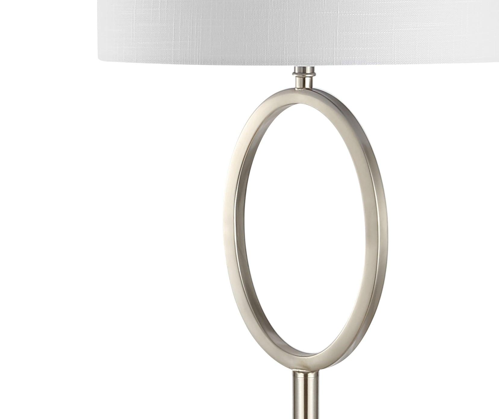 April 61" Metal Modern Contemporary LED Floor Lamp, Nickel