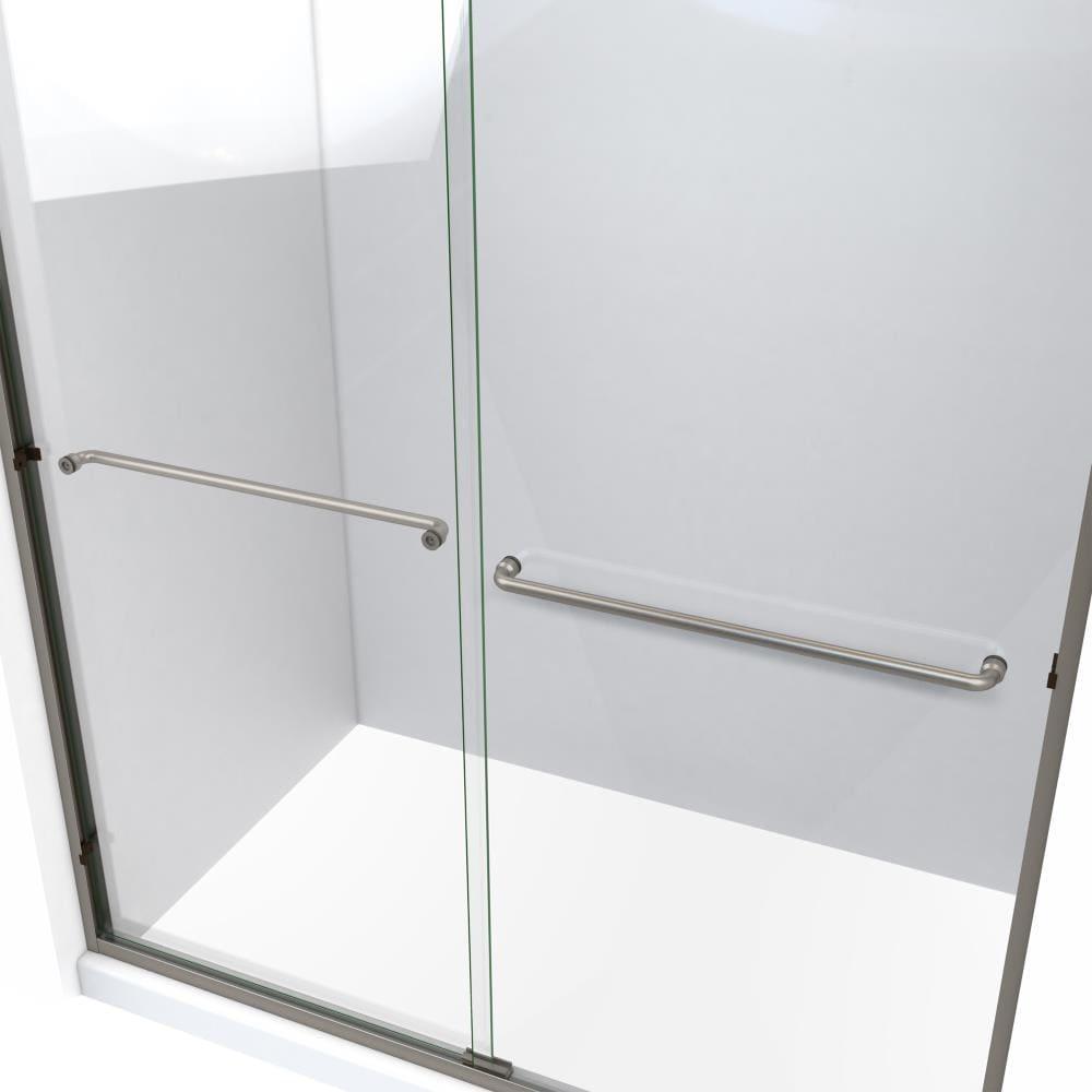 Ese 66" W x 70.38" H Bypass Semi-Frameless Shower Door