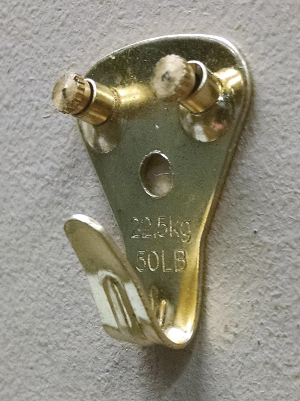 Hillman AnchorWire Brass-Plated Classic Picture Hanger 50 lb 20 pk (Case of 5)