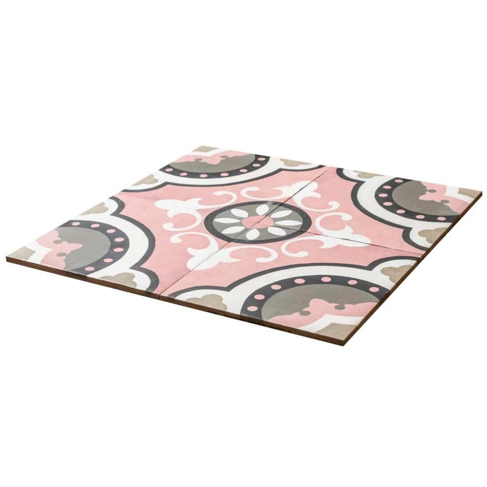 The Tile Life Art Deco Pink 8x8 Porcelain Floor and Wall Tile - 8x8 Sample