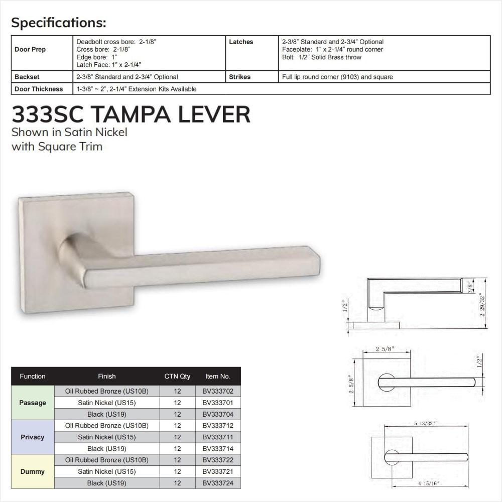 Residential Double Dummy Door Lever