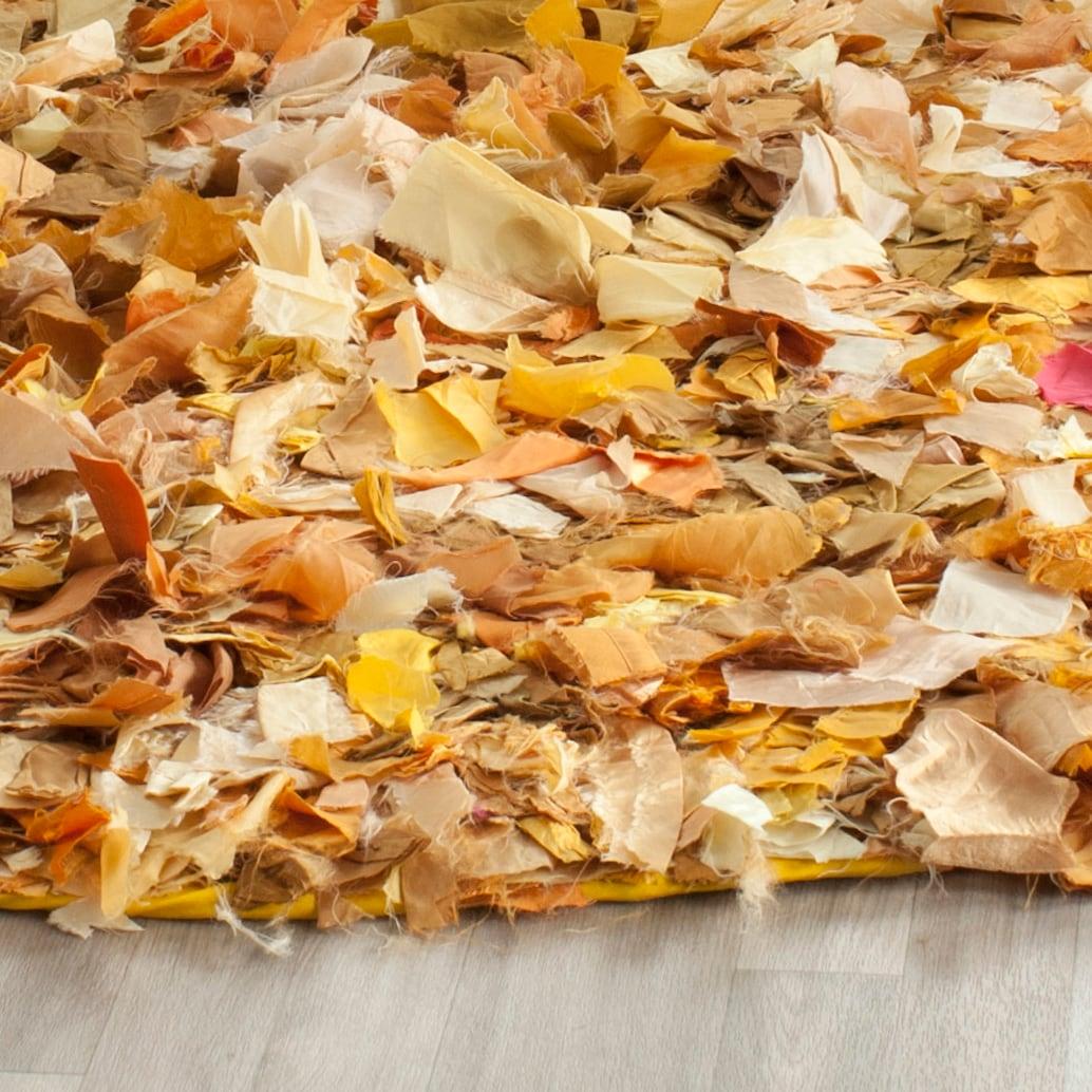 Rio Shag SG951 Hand Woven Indoor Area Rug - Gold/Multi - 5'x8' - Safavieh