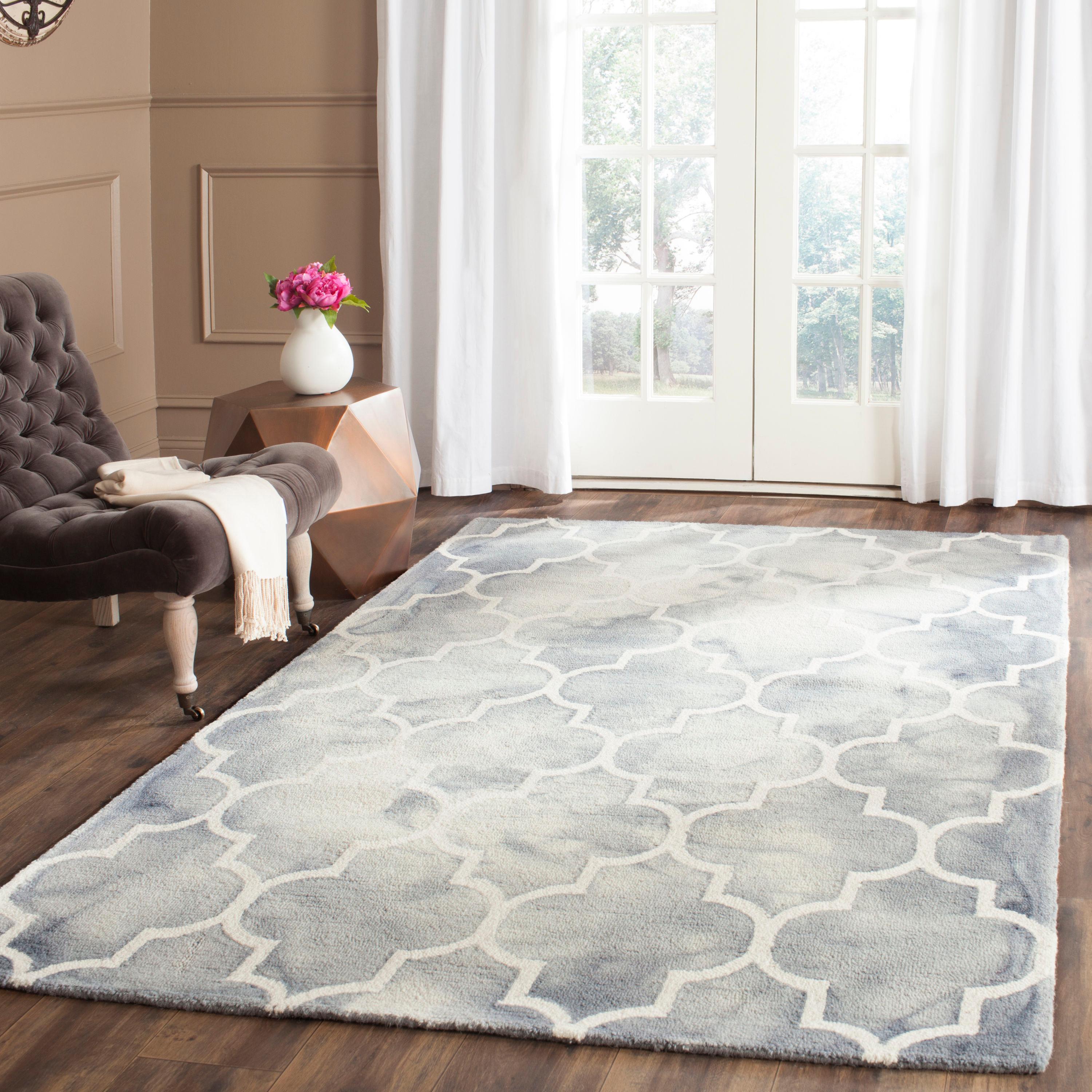 Dip Dye DDY535 Hand Tufted Area Rug - Grey/Ivory - 6'x9' - Safavieh.