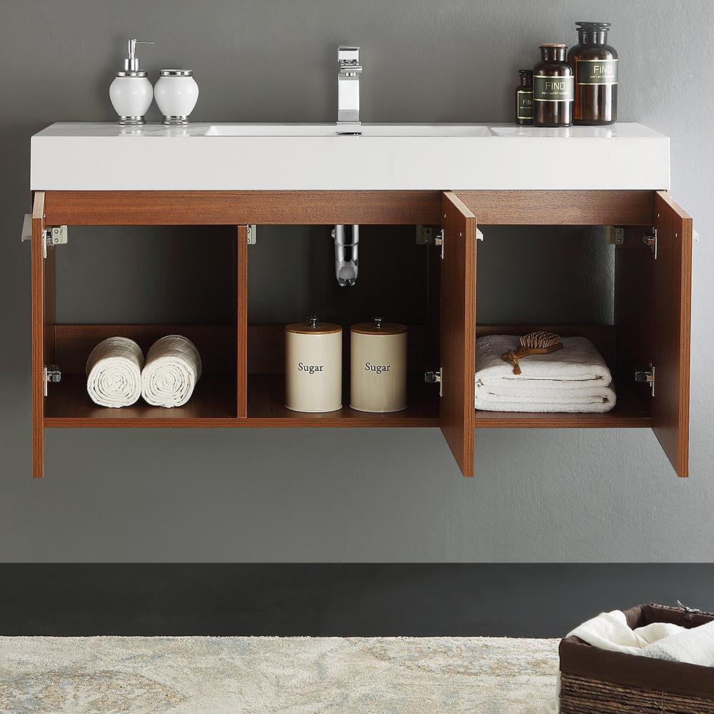 Vista 47" Wall-Mounted Single Sink Bathroom Vanity Set