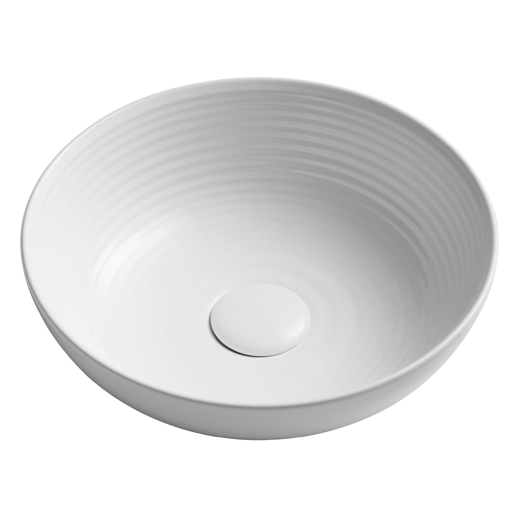 Thin ceramics Circular Vessel Bathroom Sink