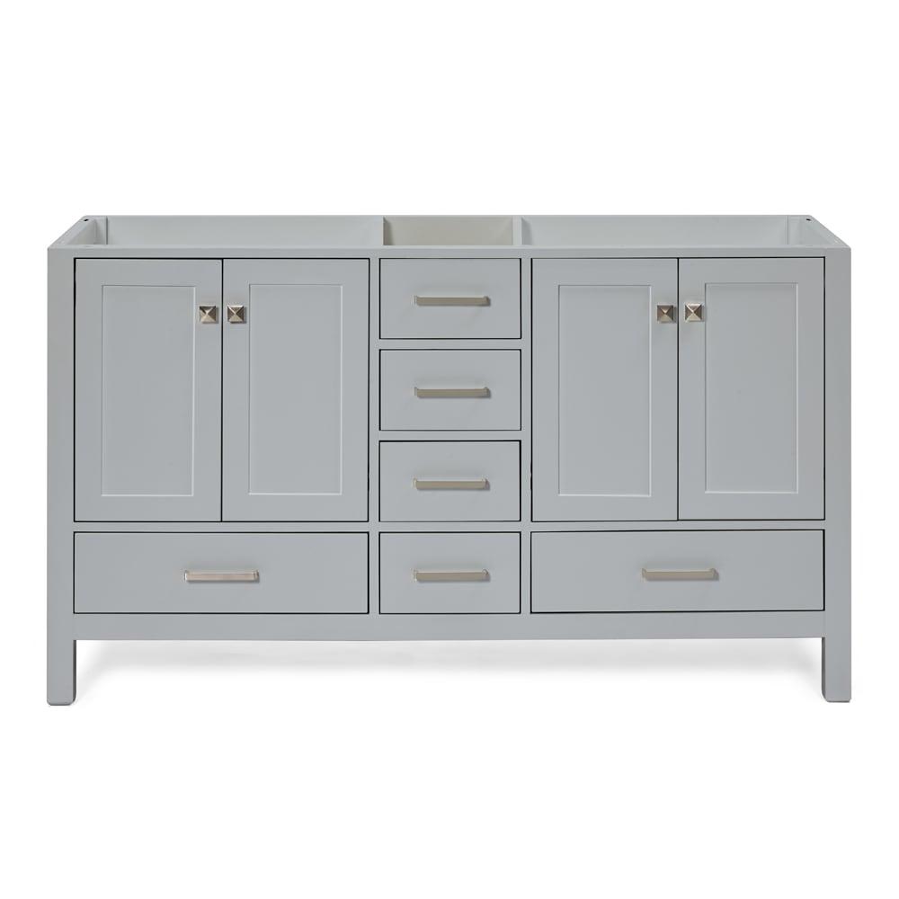Ariel A061d-Bc Cambridge 60" Double Free Standing Vanity Cabinet Only - Grey