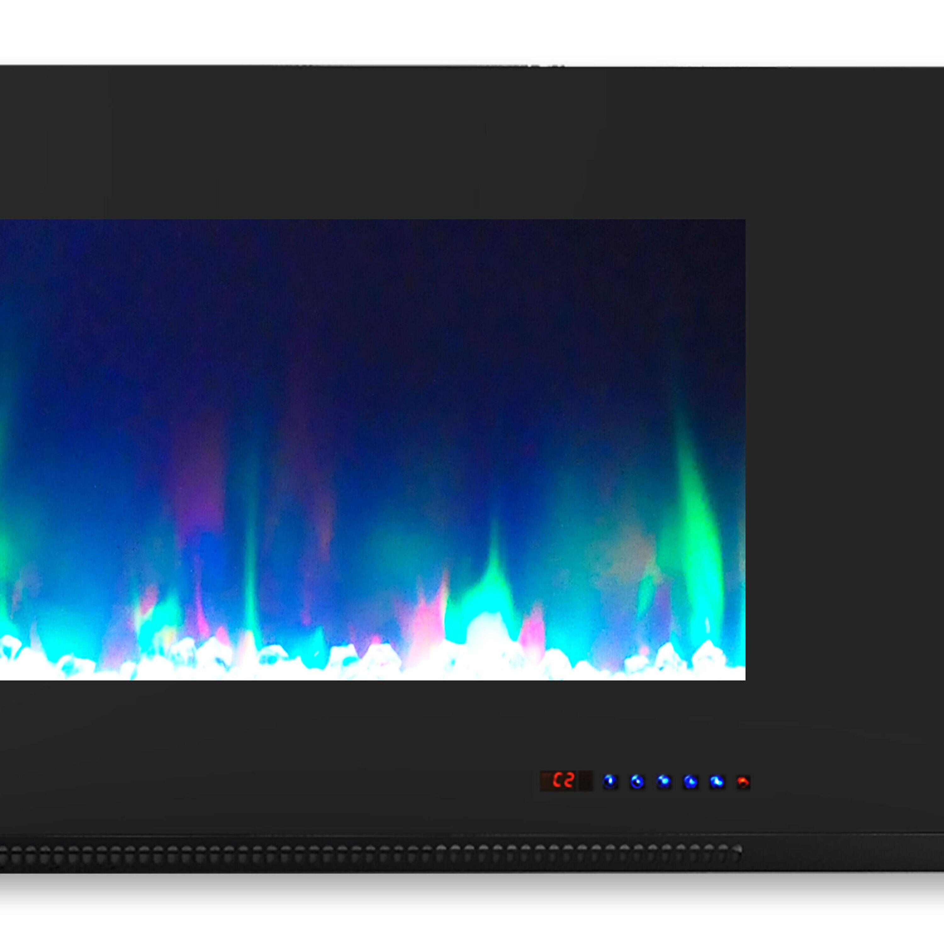 Cambridge Cambridge Wall Mount Electric Fireplace Heater with Remote Control for Indoor Use in Living Room, Bedroom, Home Office