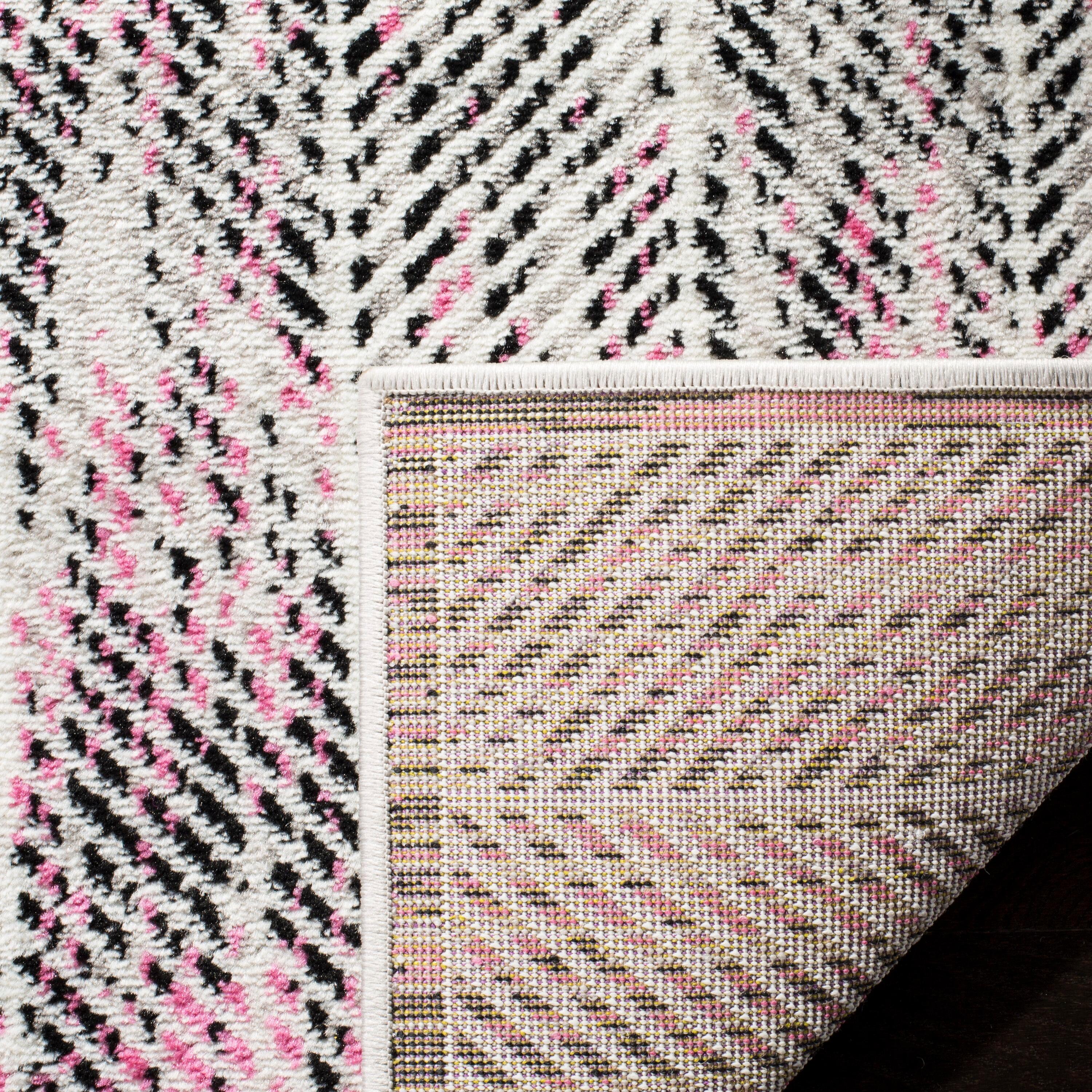 SAFAVIEH Skyler Catriona Striped Area Rug, Grey/Pink, 4' x 6'