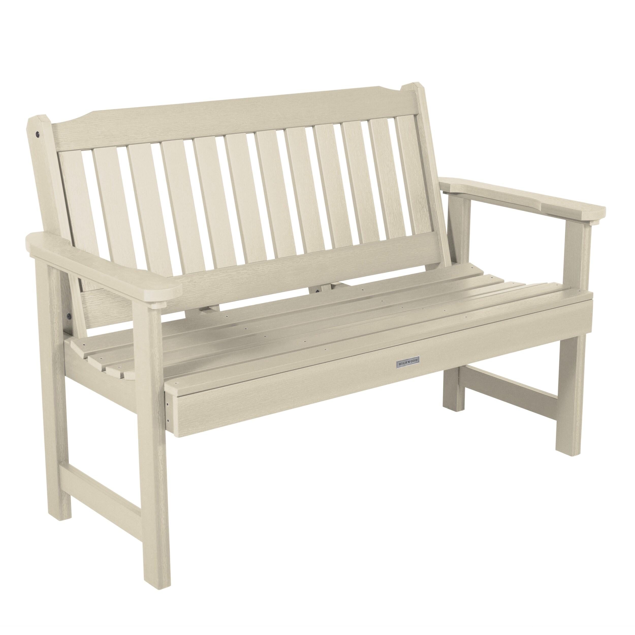 Highwood Lehigh 4ft Garden Bench - 2-Person, Eco-friendly, Synthetic Wood