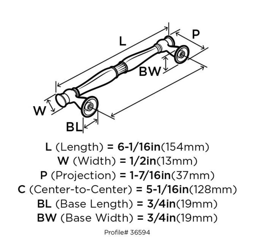 Crawford 5 1/16" Center to Center Bar Pull