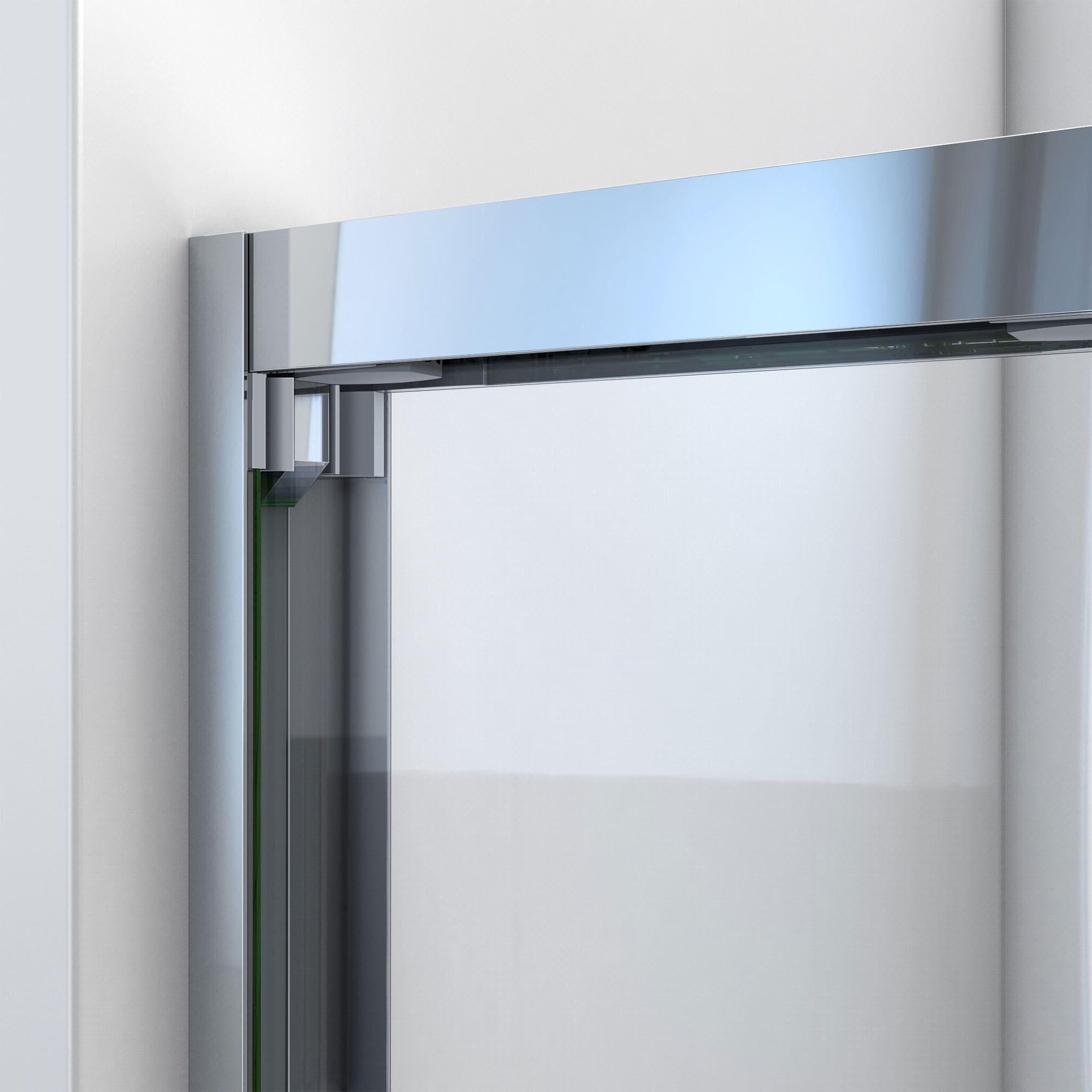 Dreamline Sdha48w760vxx Harmony 76" High X 48" Wide Bypass Semi Frameless Shower Door -