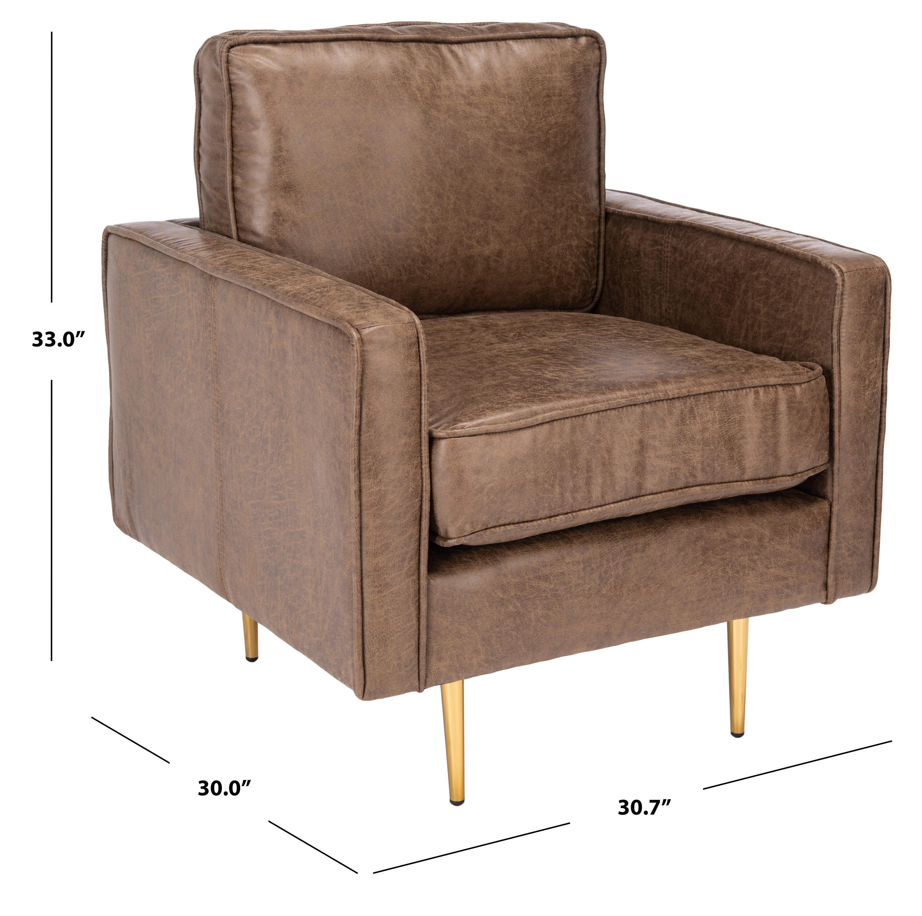 Paityn Accent Chair - ACH2000 - Brown/Gold - Safavieh