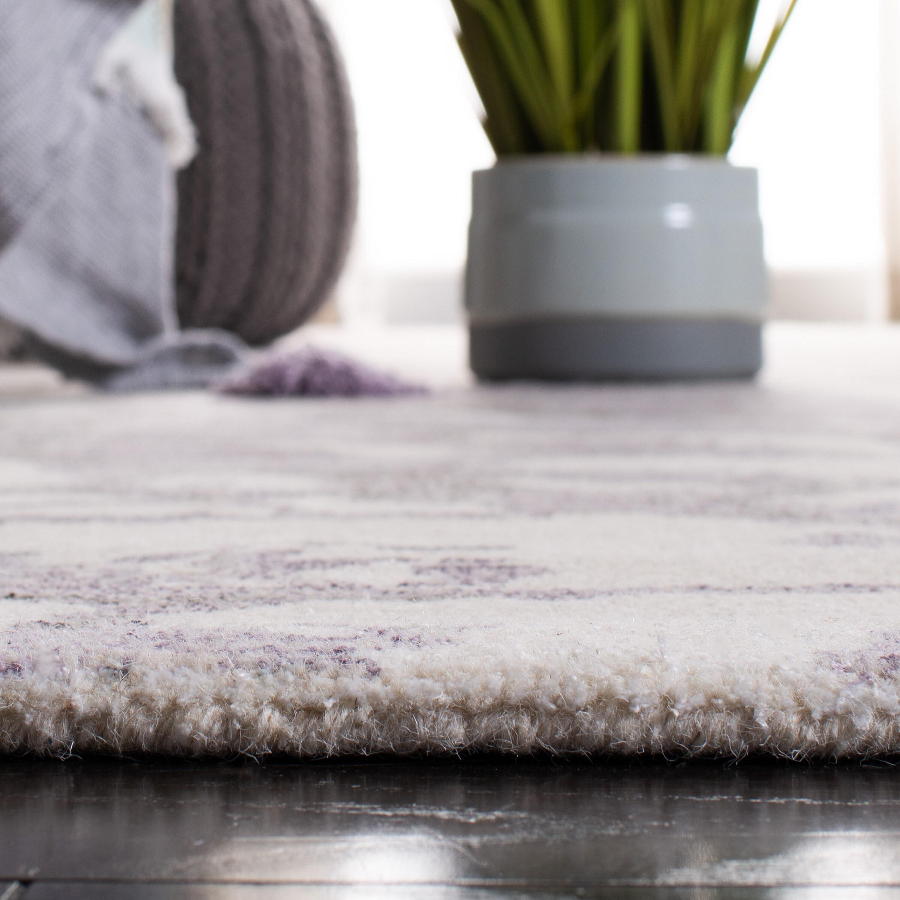 Restoration Vintage RVT112 Hand Tufted Runner Rug - Purple/Ivory - 2'3"x8' - Safavieh.