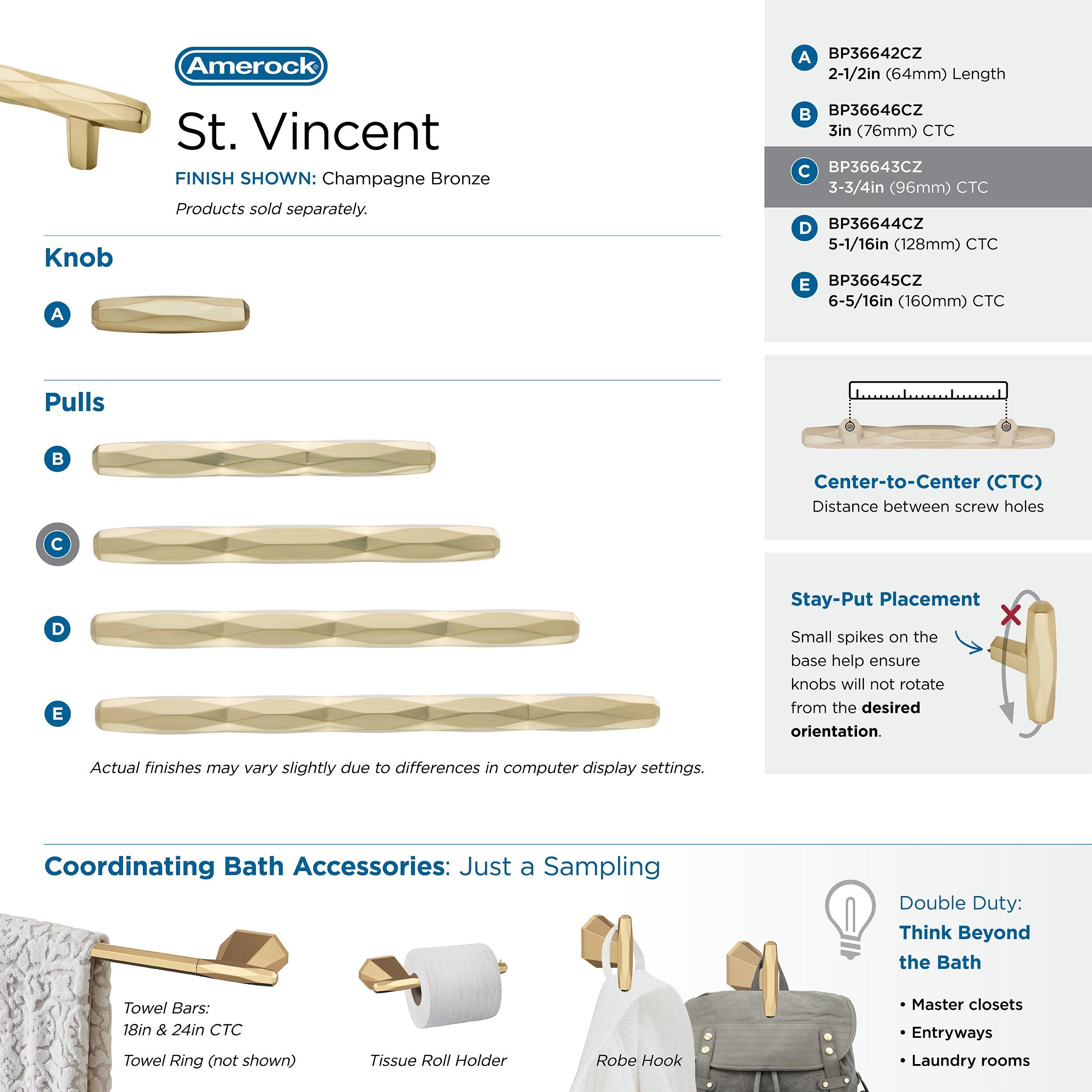 St. Vincent 3 3/4" Center to Center Bar Pull