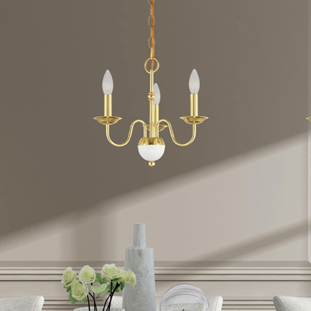 Livex Lighting Windsor 3 - Light Chandelier in  Polished Brass