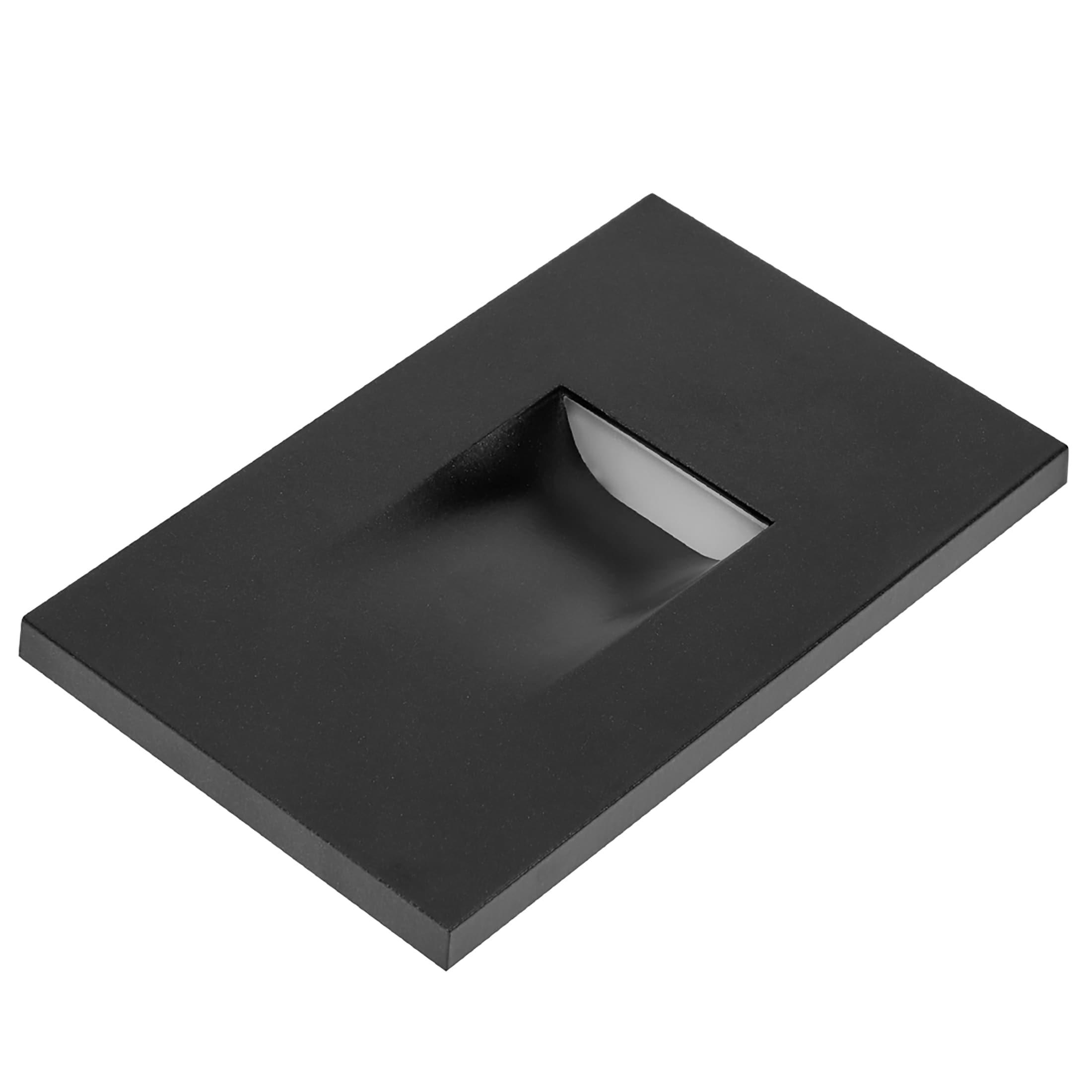 Vertical LED Step Light, Indoor/Outdoor Stair Light, 3 CCT Color Selectable 3000K/4000K/5000K, Black (2-Pack)